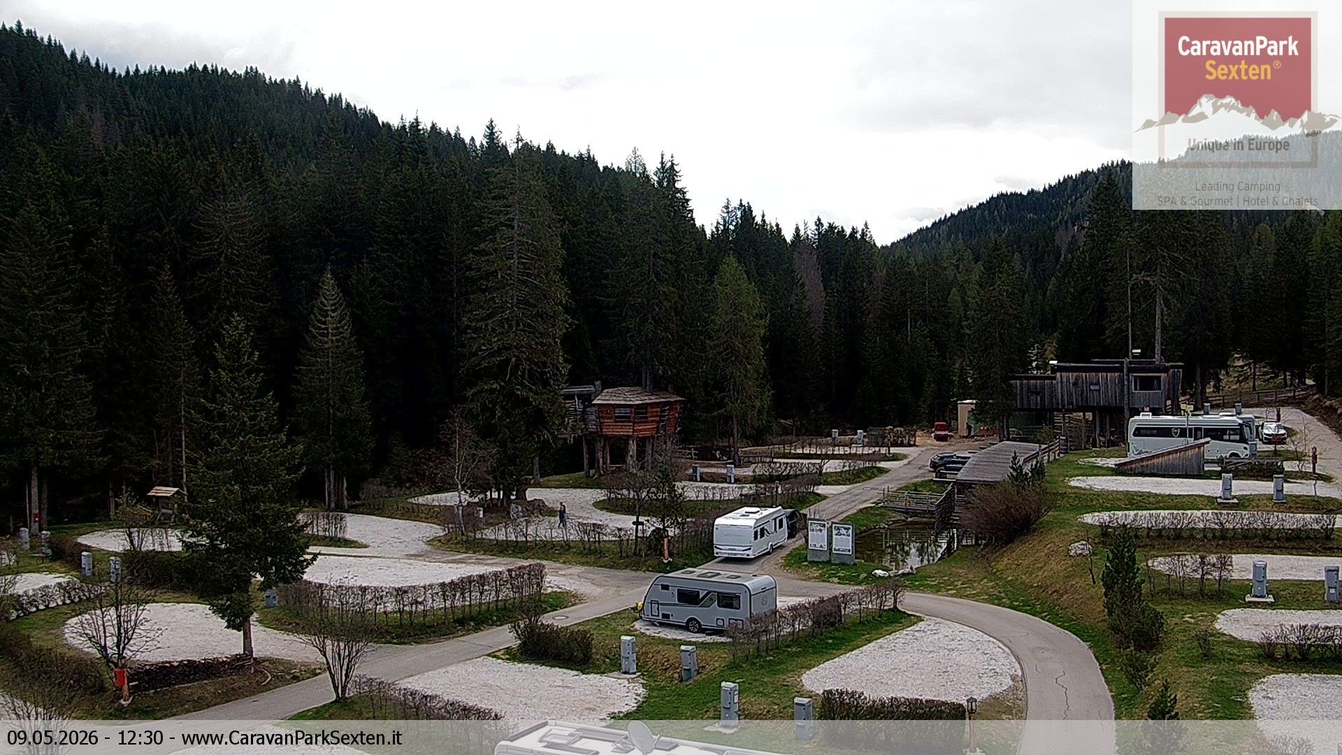 Archiv Foto Webcam Caravanpark in Sexten - Moos