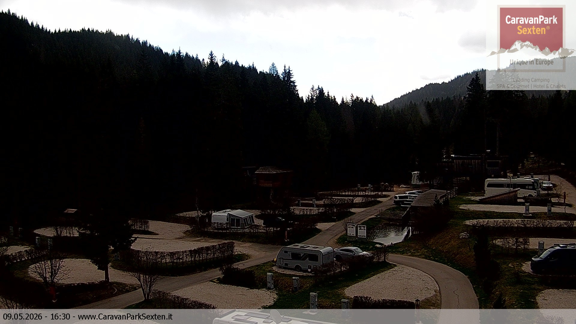 Archiv Foto Webcam Caravanpark in Sexten - Moos
