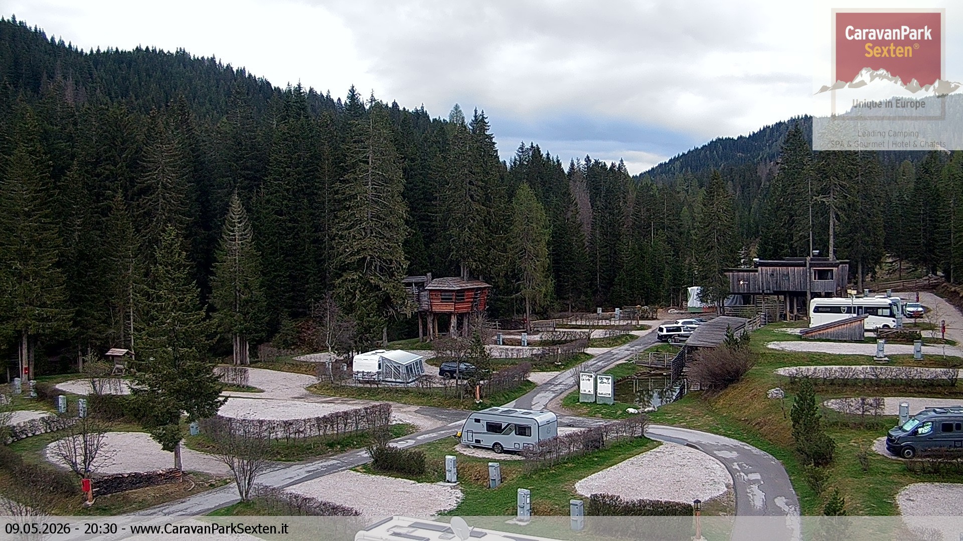 Archiv Foto Webcam Caravanpark in Sexten - Moos