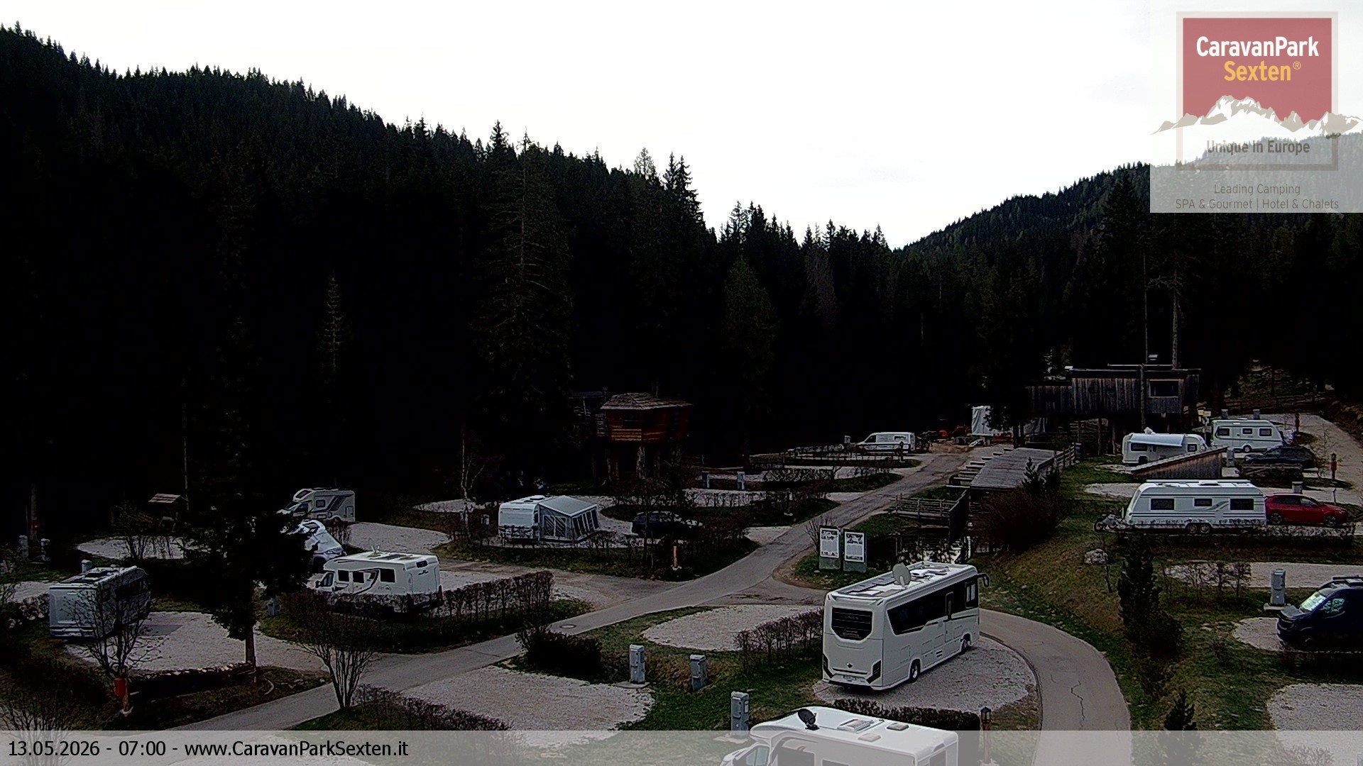 Archiv Foto Webcam Caravanpark in Sexten - Moos