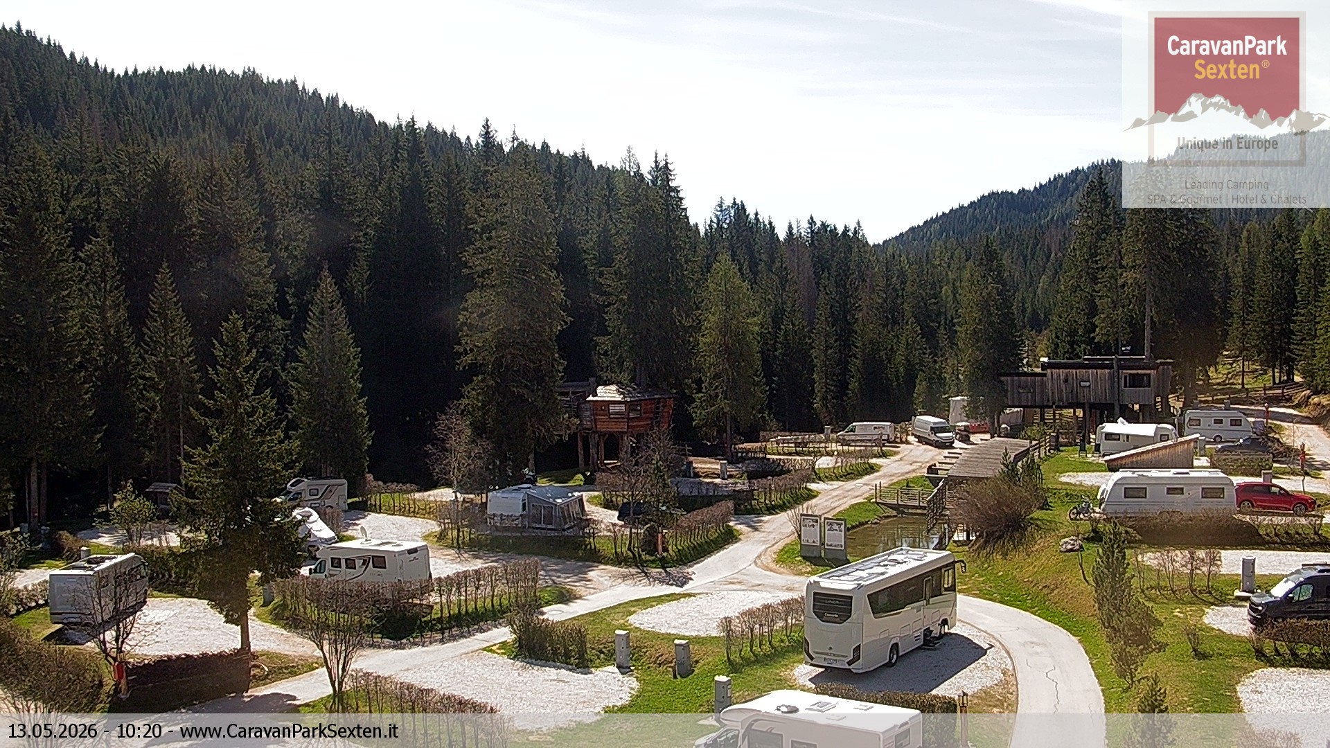 Archiv Foto Webcam Caravanpark in Sexten - Moos