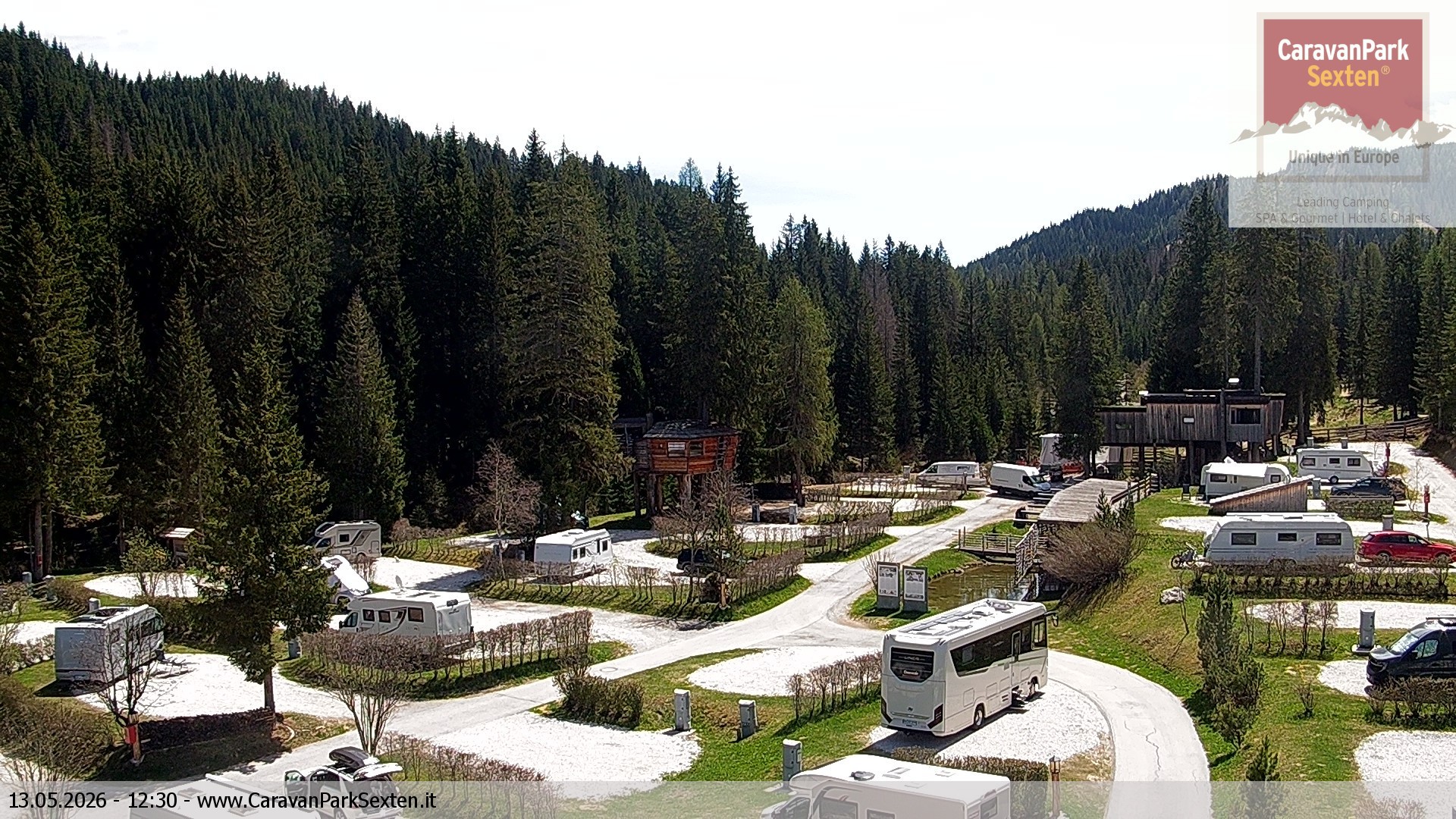 Archiv Foto Webcam Caravanpark in Sexten - Moos