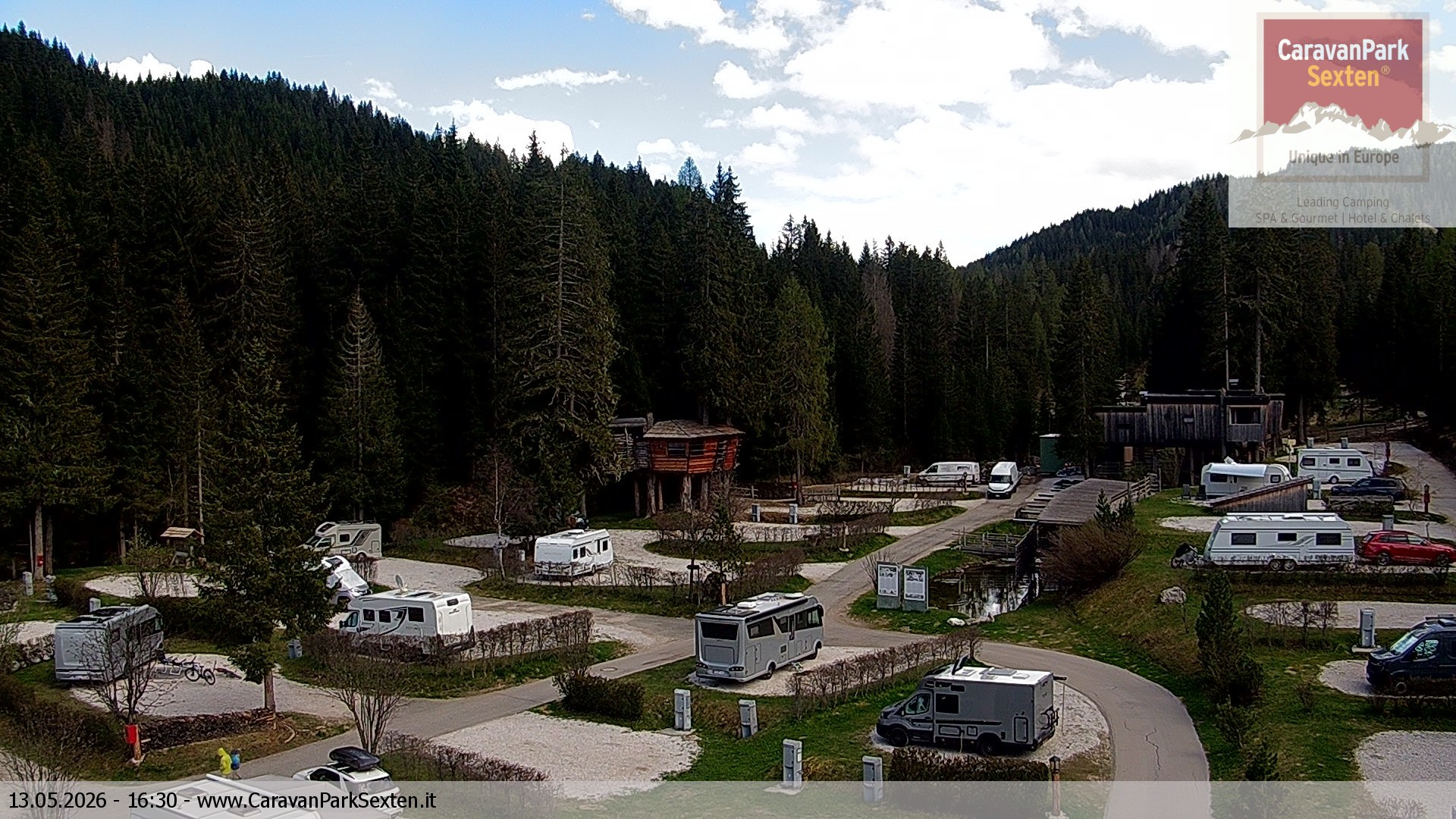 Archiv Foto Webcam Caravanpark in Sexten - Moos