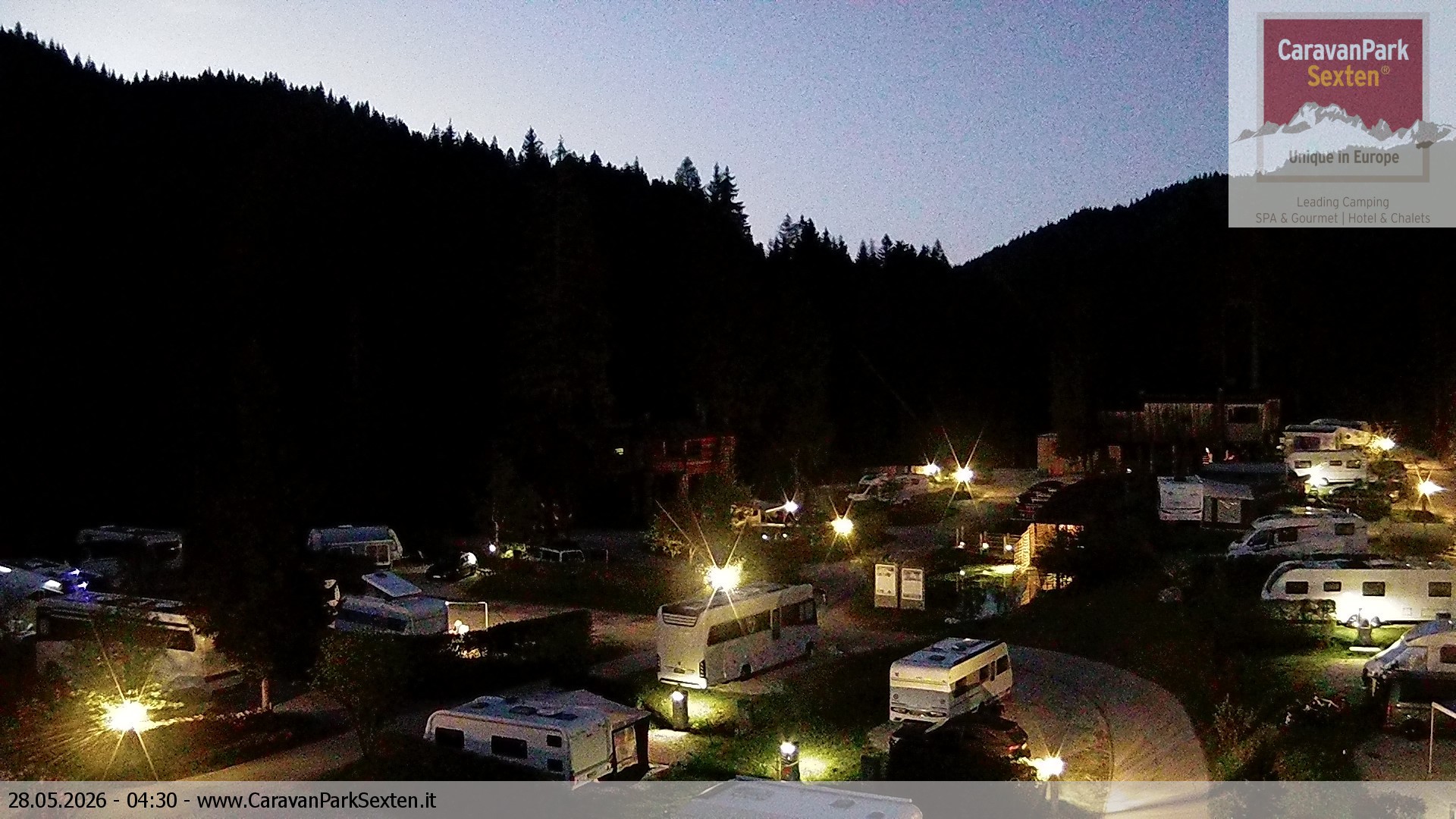 Archived image Webcam Sexten-Moos: caravanpark
