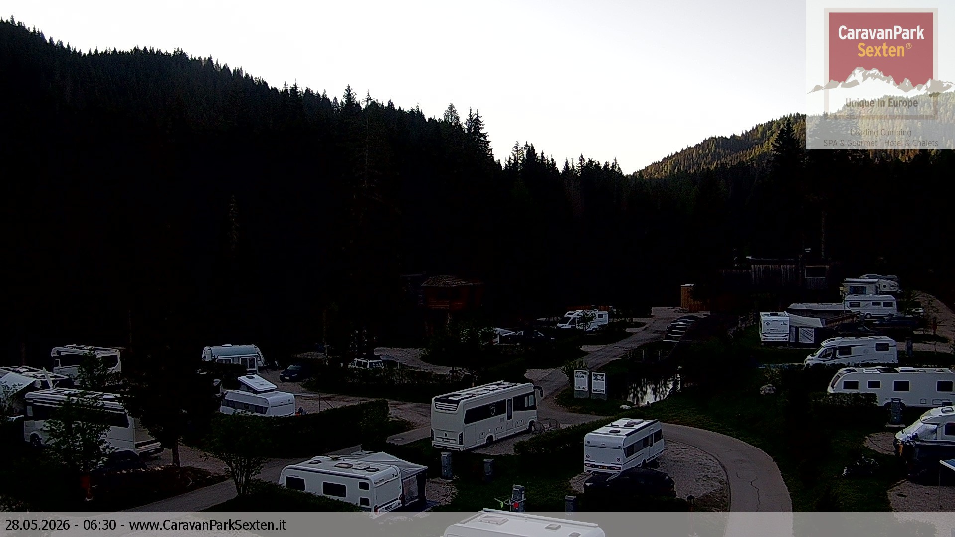Archived image Webcam Sexten-Moos: caravanpark