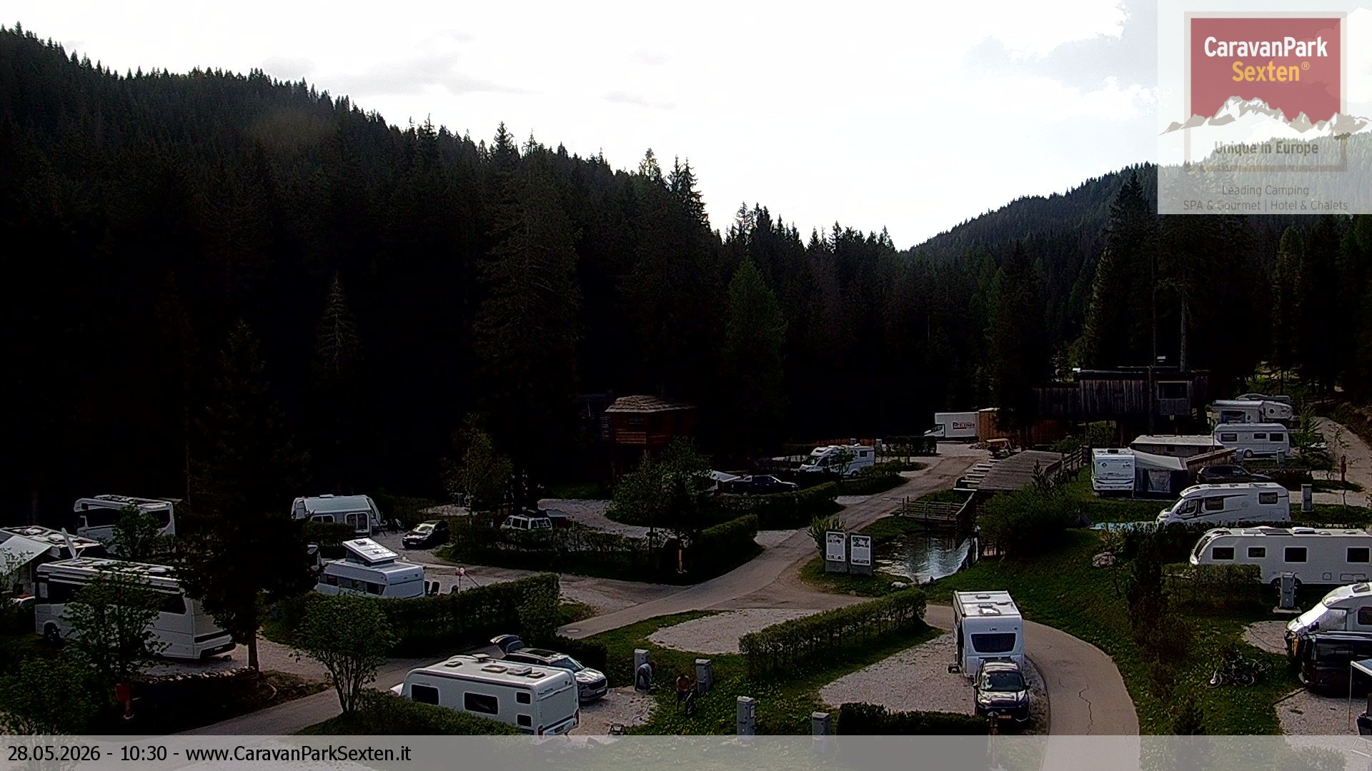 Archived image Webcam Sexten-Moos: caravanpark