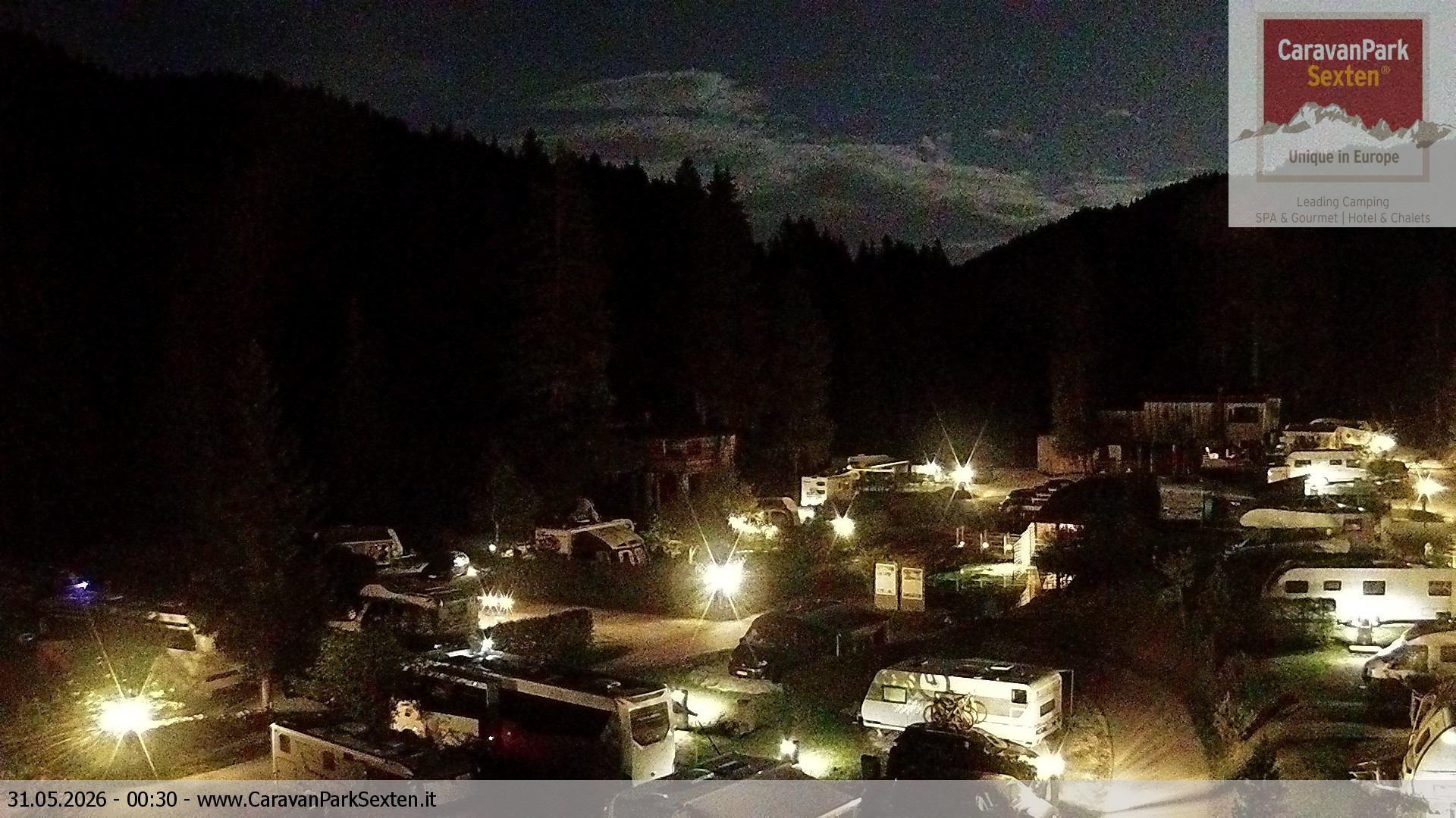 Archiv Foto Webcam Caravanpark in Sexten - Moos