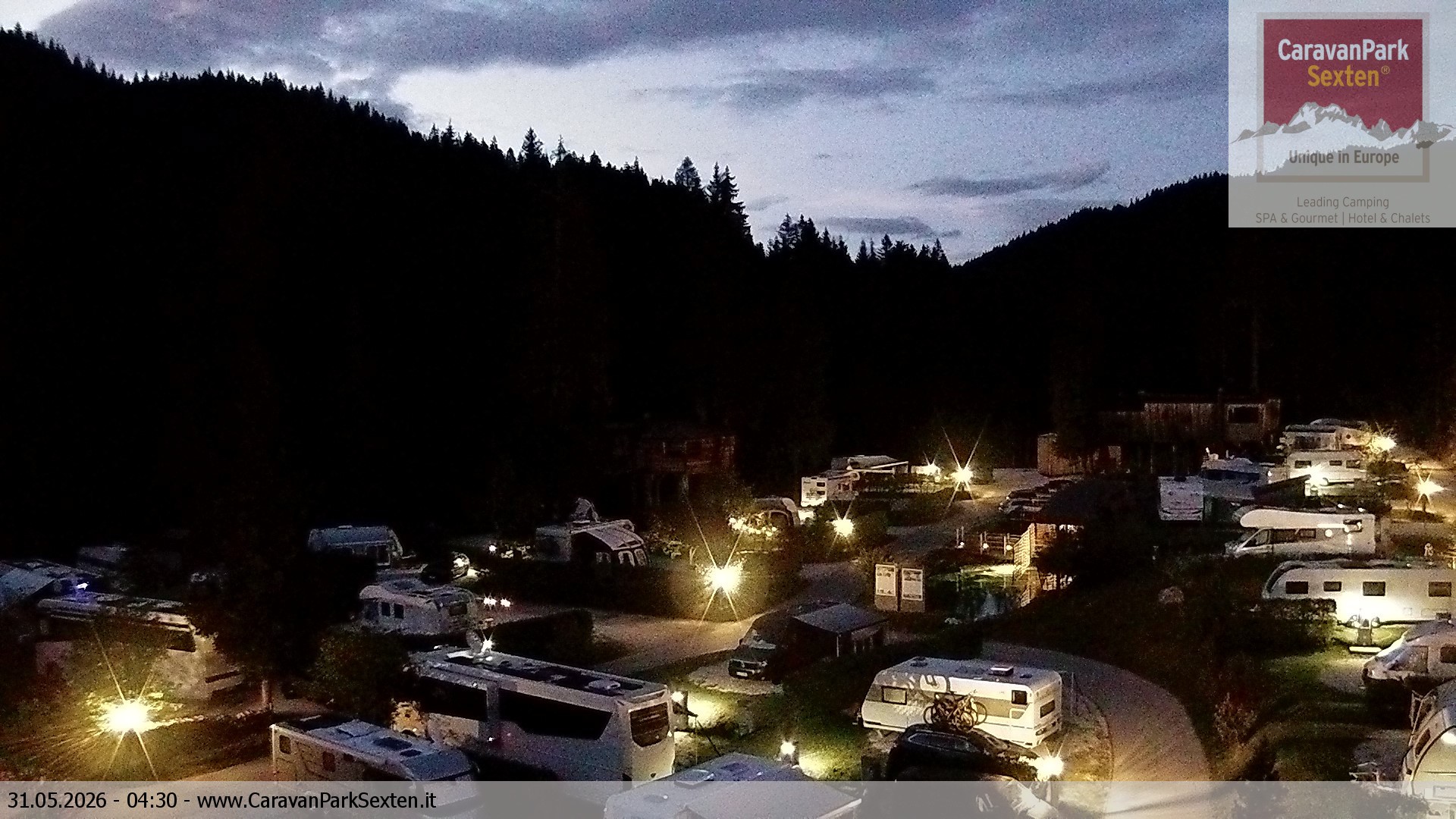 Archiv Foto Webcam Caravanpark in Sexten - Moos