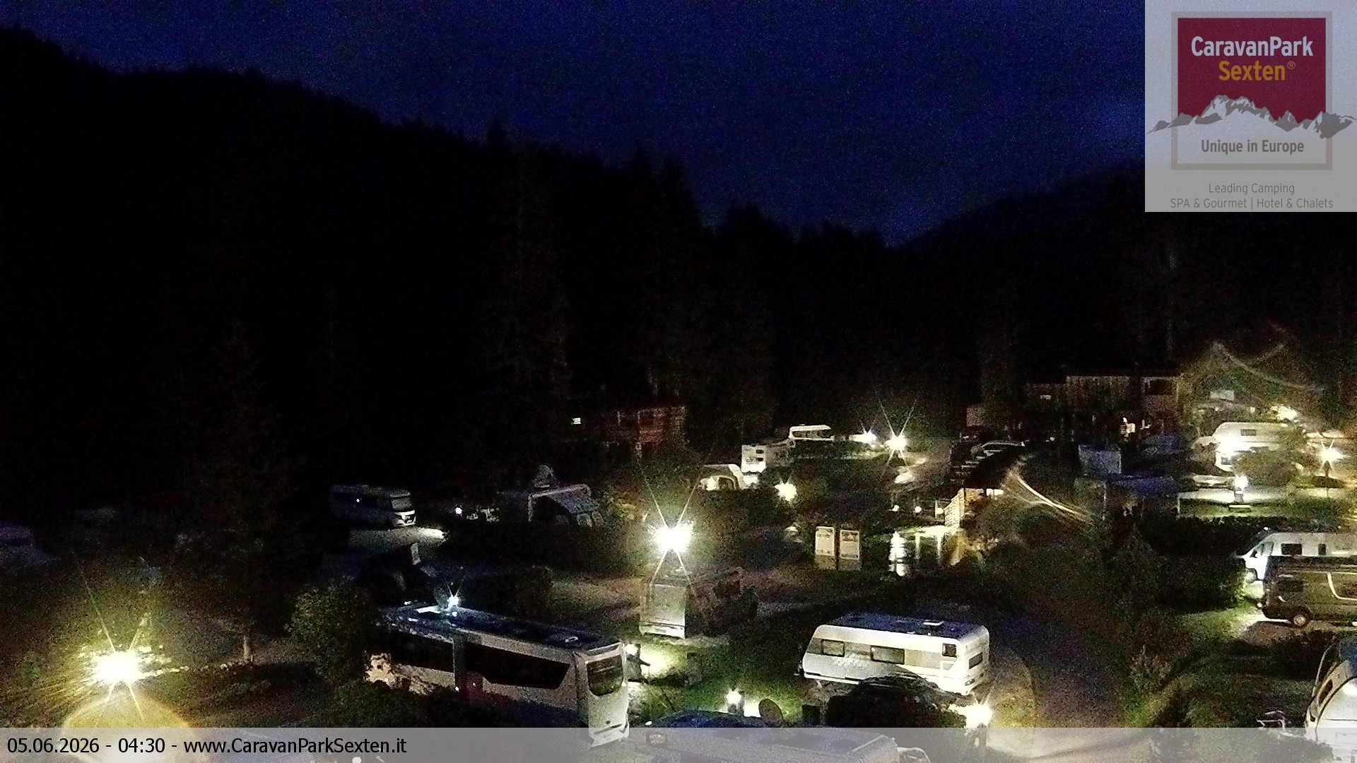 Archiv Foto Webcam Caravanpark in Sexten - Moos