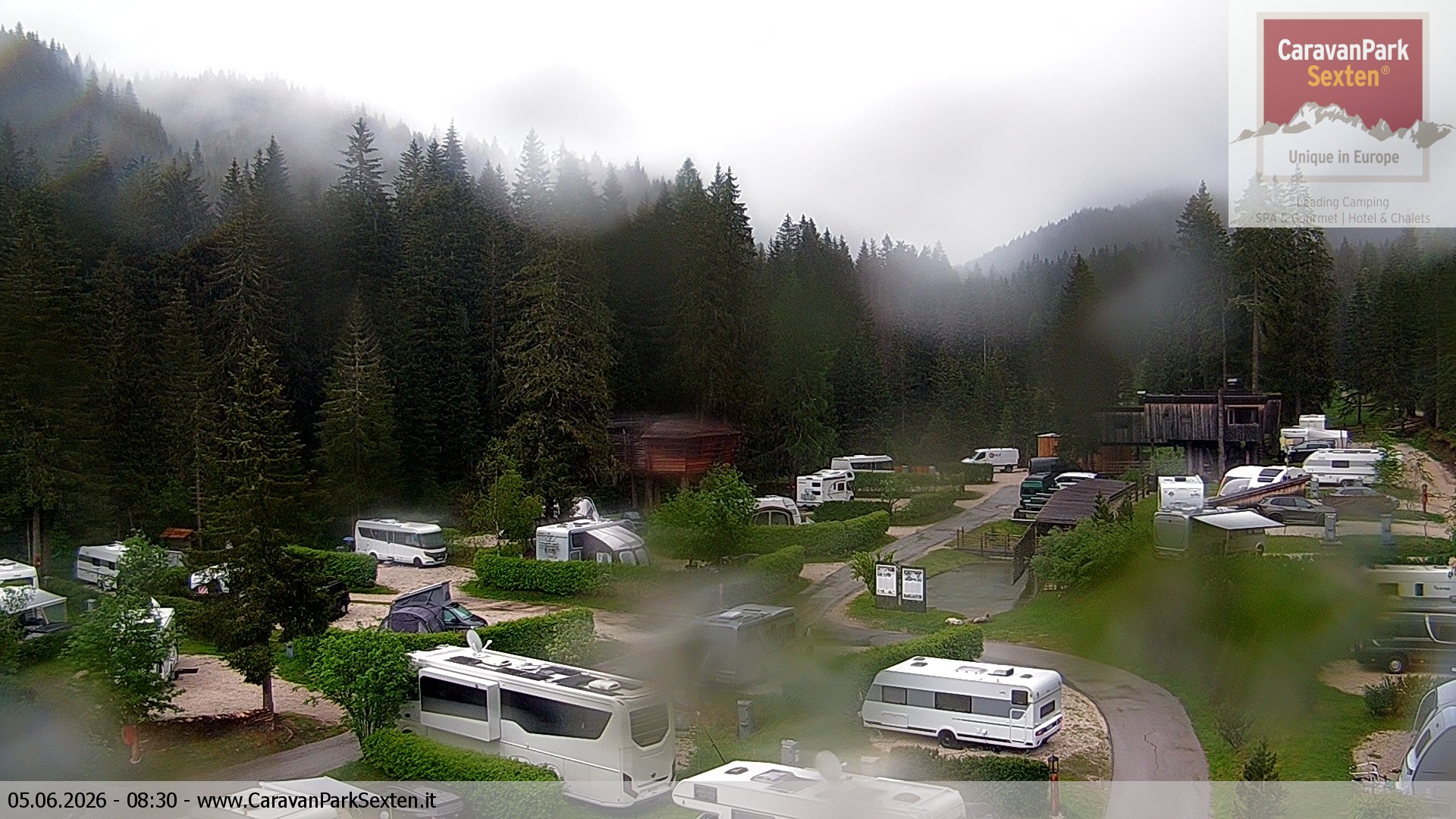 Archiv Foto Webcam Caravanpark in Sexten - Moos