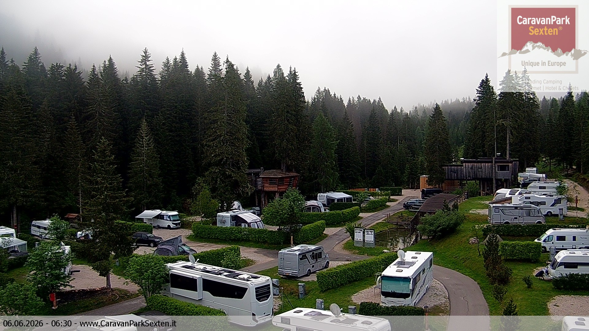 Archiv Foto Webcam Caravanpark in Sexten - Moos