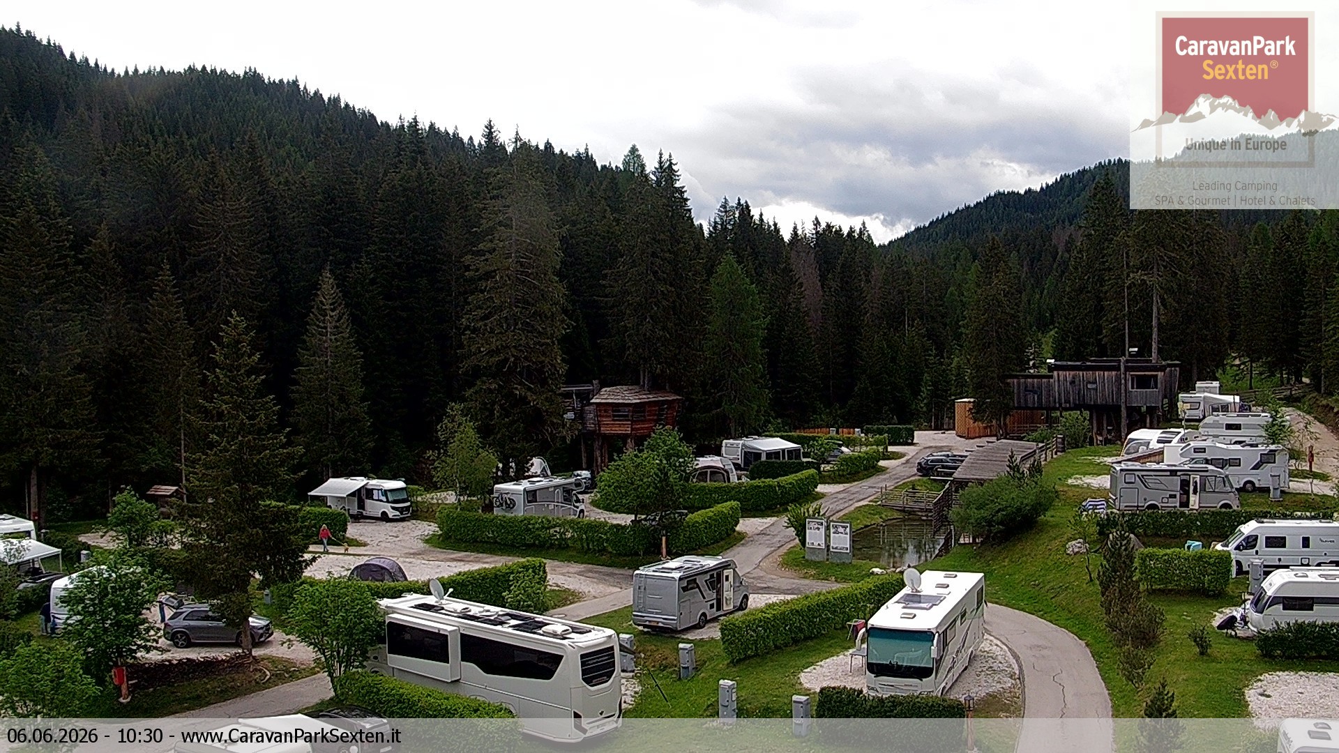Archiv Foto Webcam Caravanpark in Sexten - Moos