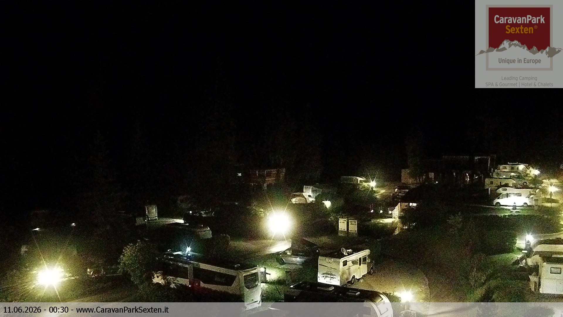 Archiv Foto Webcam Caravanpark in Sexten - Moos