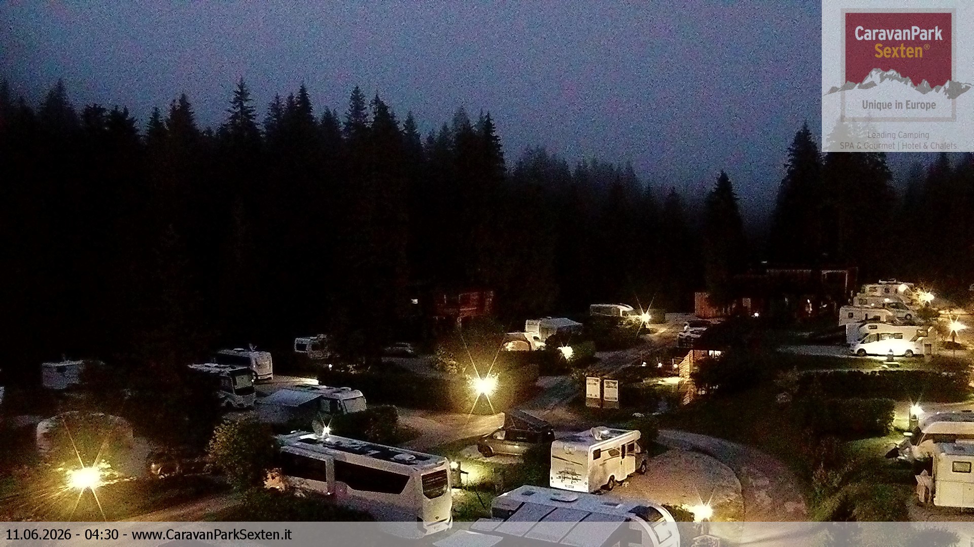 Archiv Foto Webcam Caravanpark in Sexten - Moos
