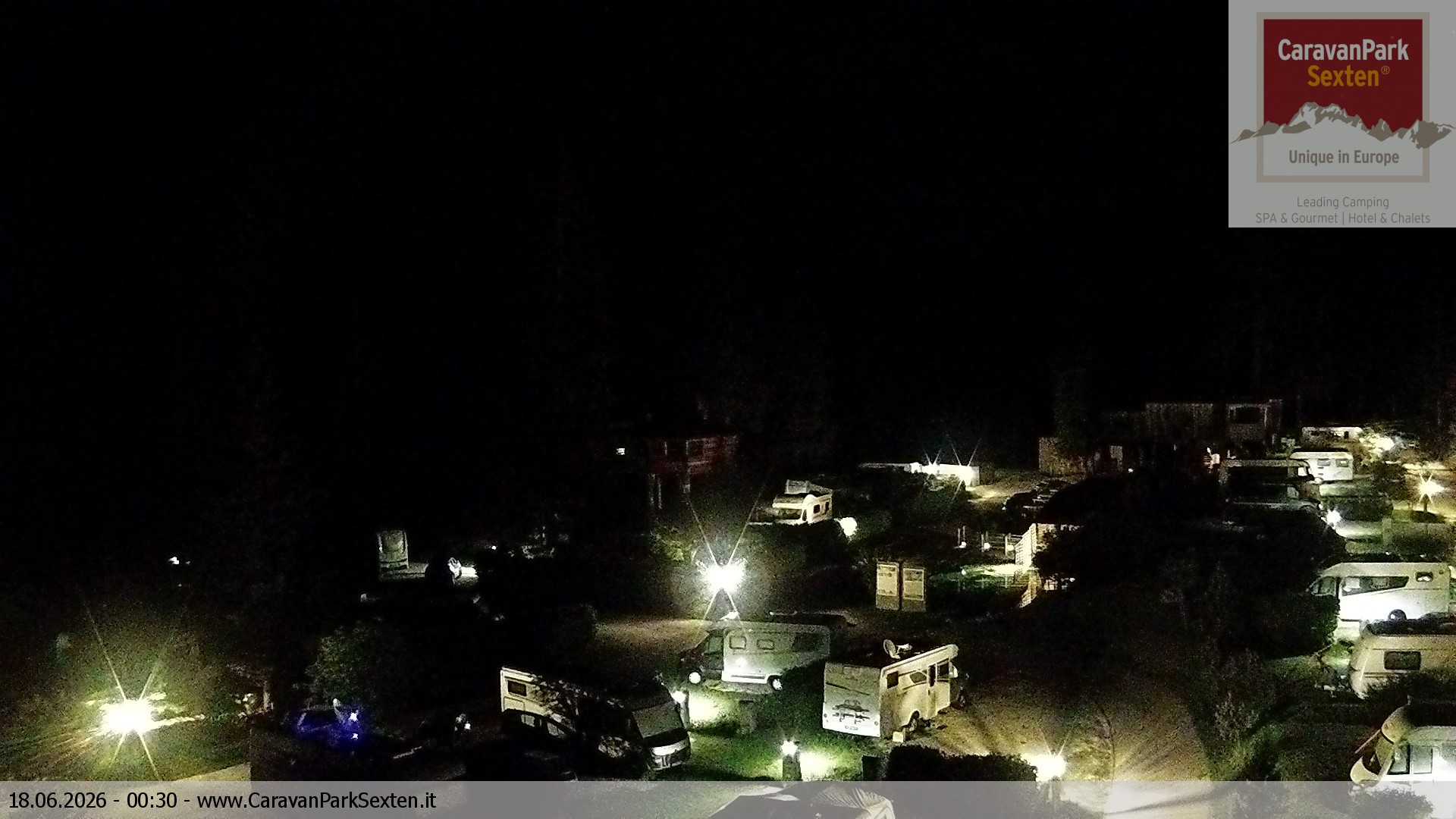 Archiv Foto Webcam Caravanpark in Sexten - Moos