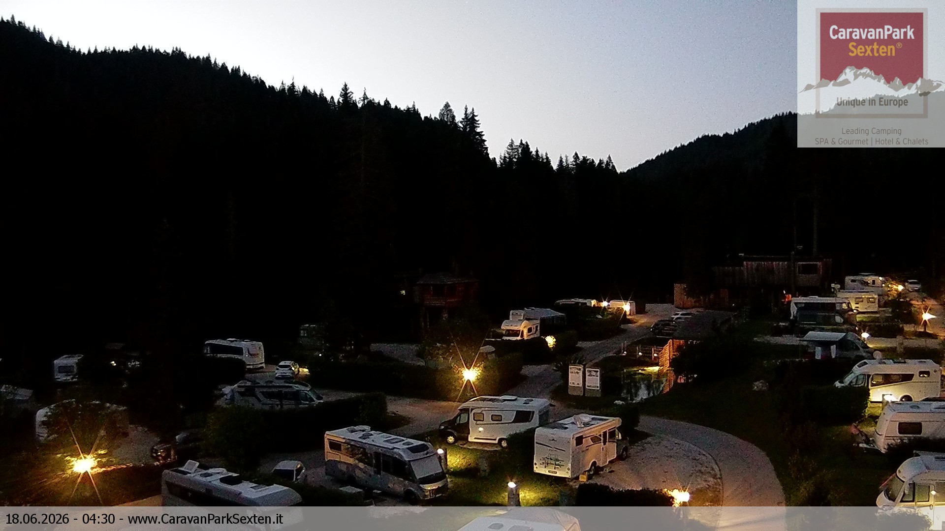 Archived image Webcam Sexten-Moos: caravanpark