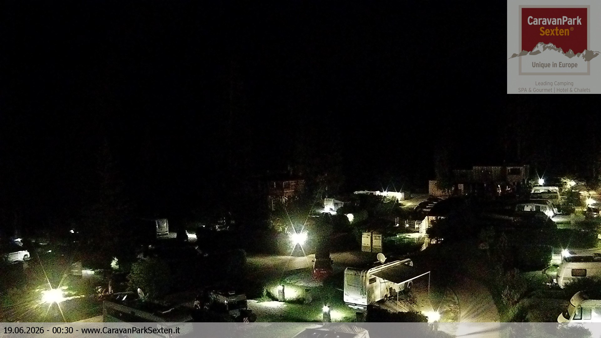 Archiv Foto Webcam Caravanpark in Sexten - Moos