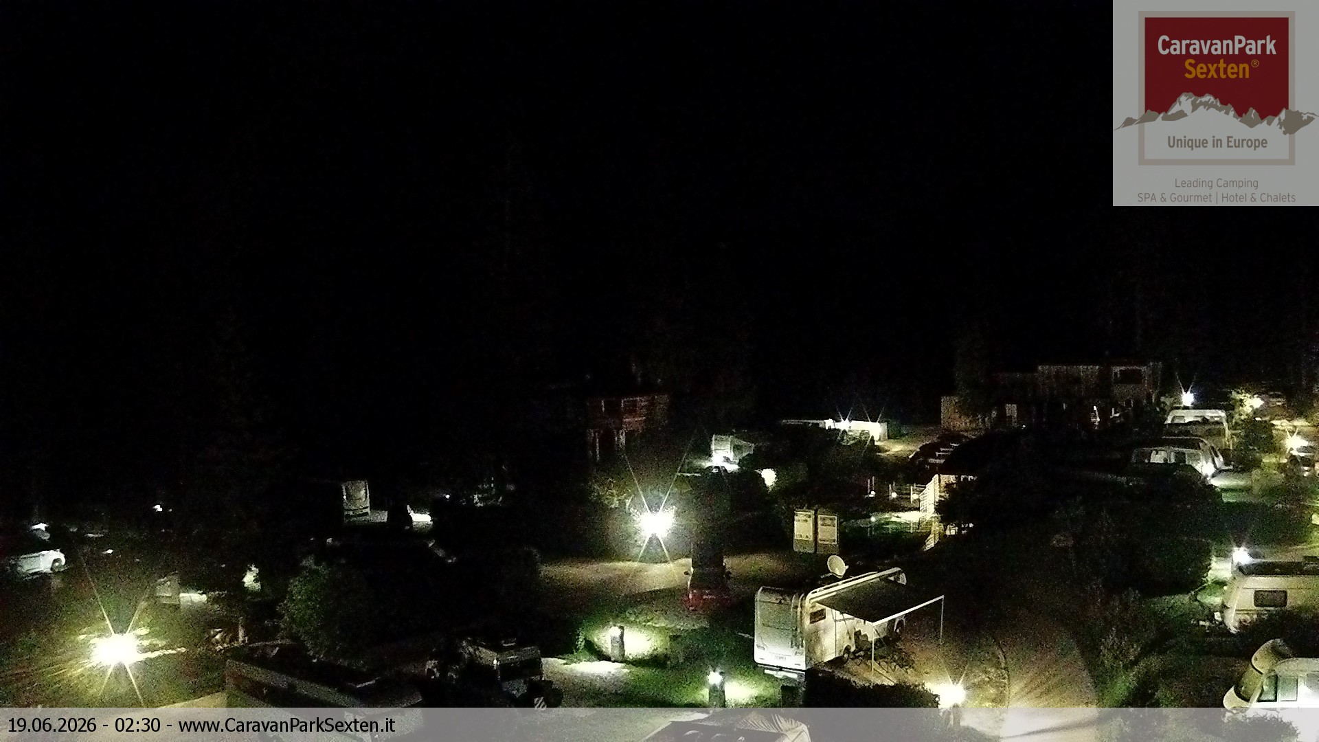 Archiv Foto Webcam Caravanpark in Sexten - Moos