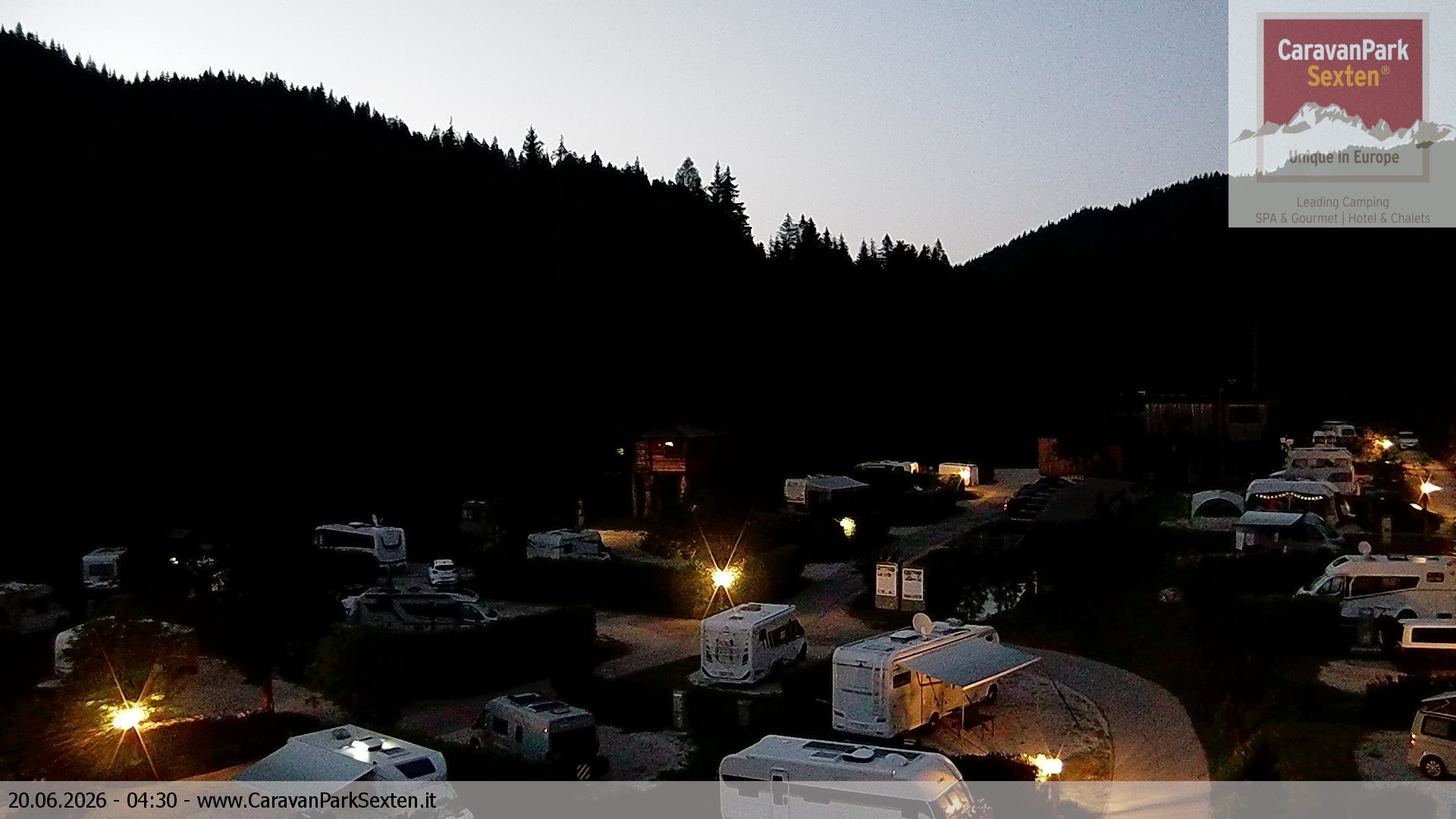 Archived image Webcam Sexten-Moos: caravanpark