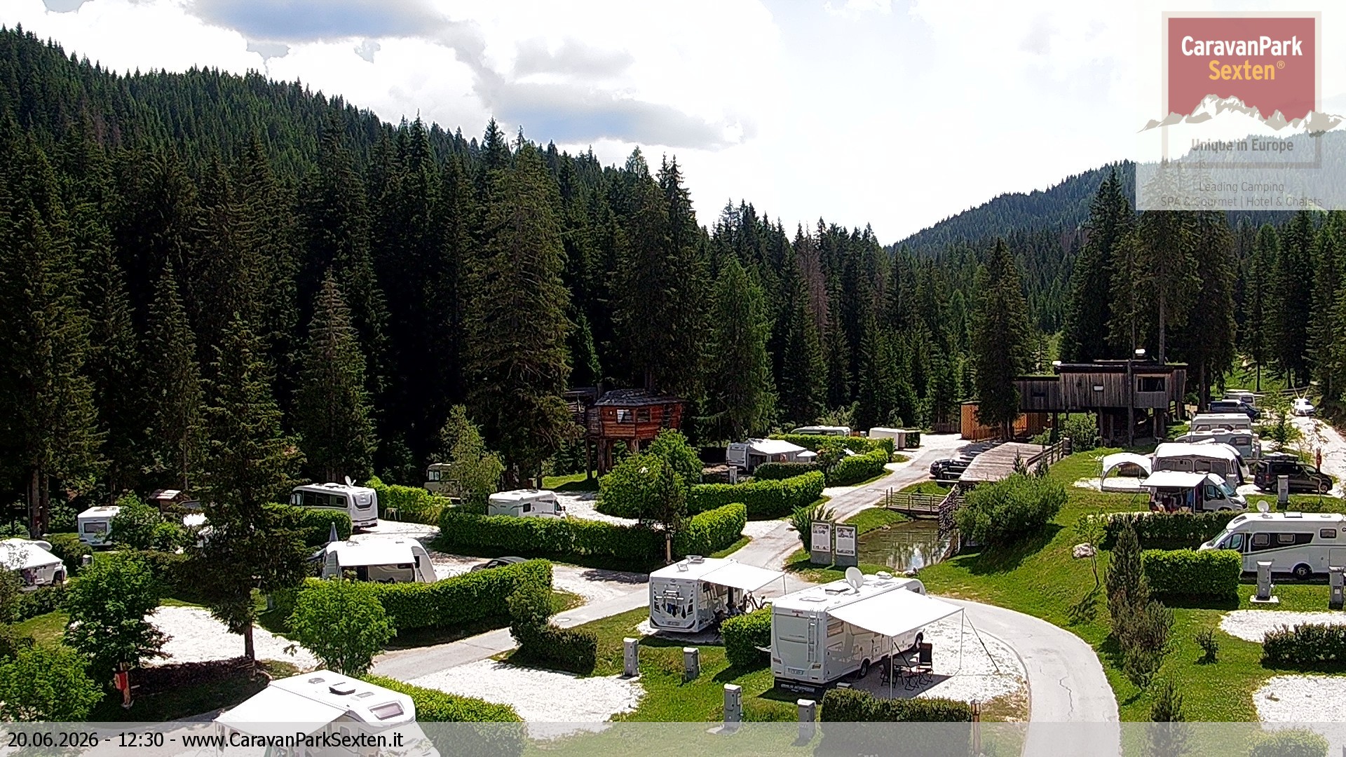 Archived image Webcam Sexten-Moos: caravanpark