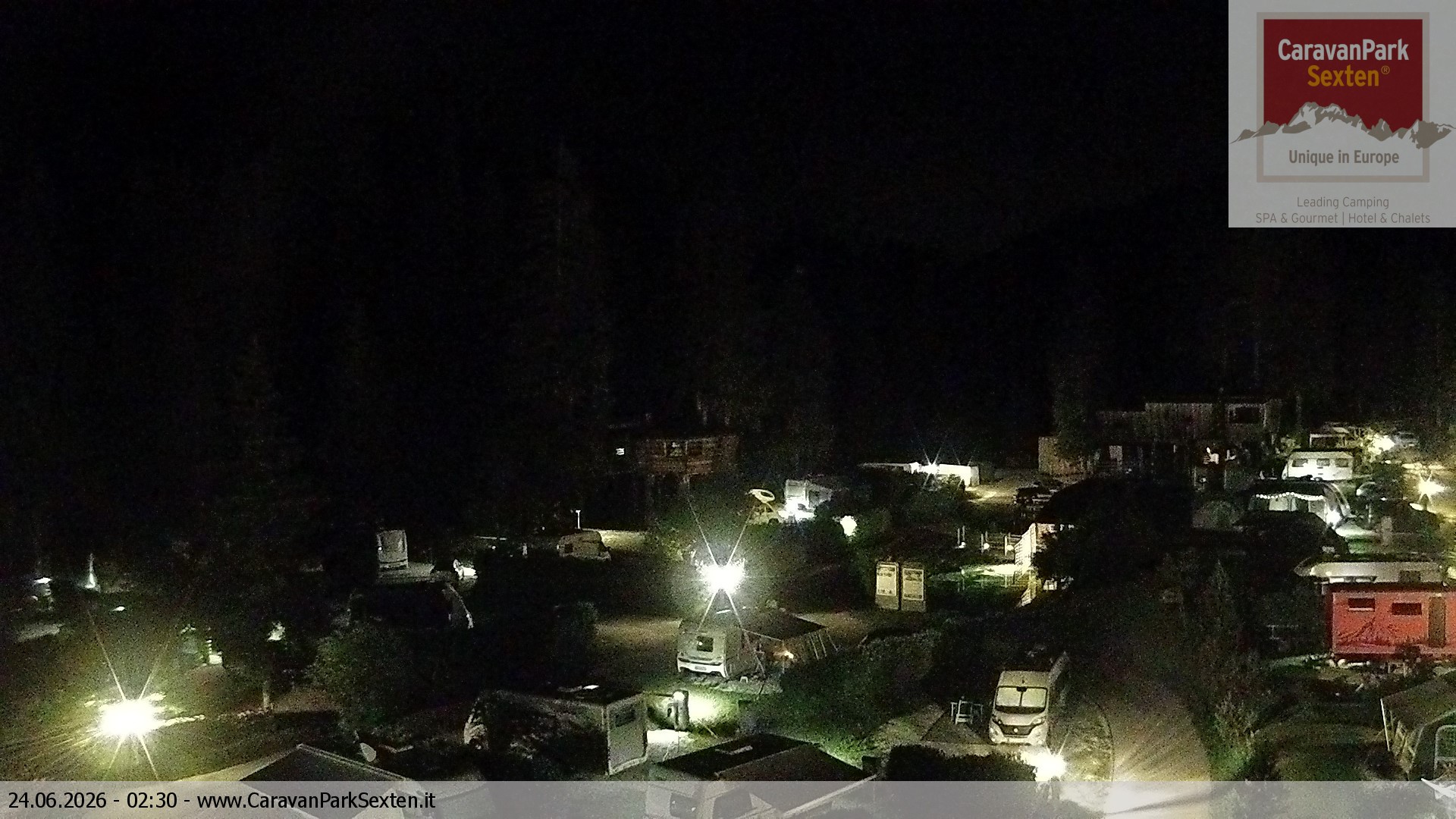 Archiv Foto Webcam Caravanpark in Sexten - Moos