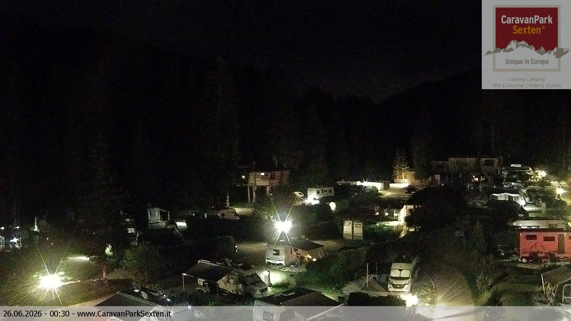 Archiv Foto Webcam Caravanpark in Sexten - Moos