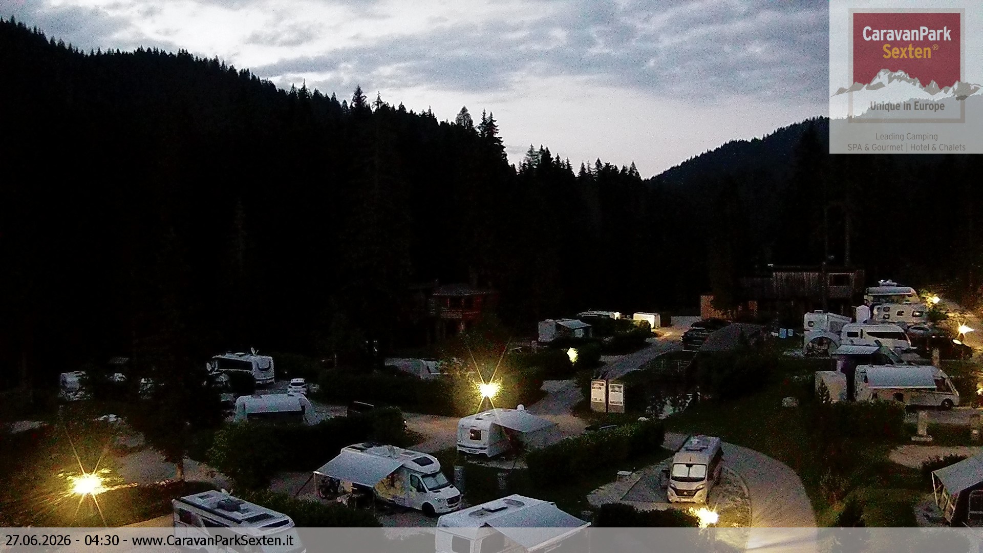 Archived image Webcam Sexten-Moos: caravanpark