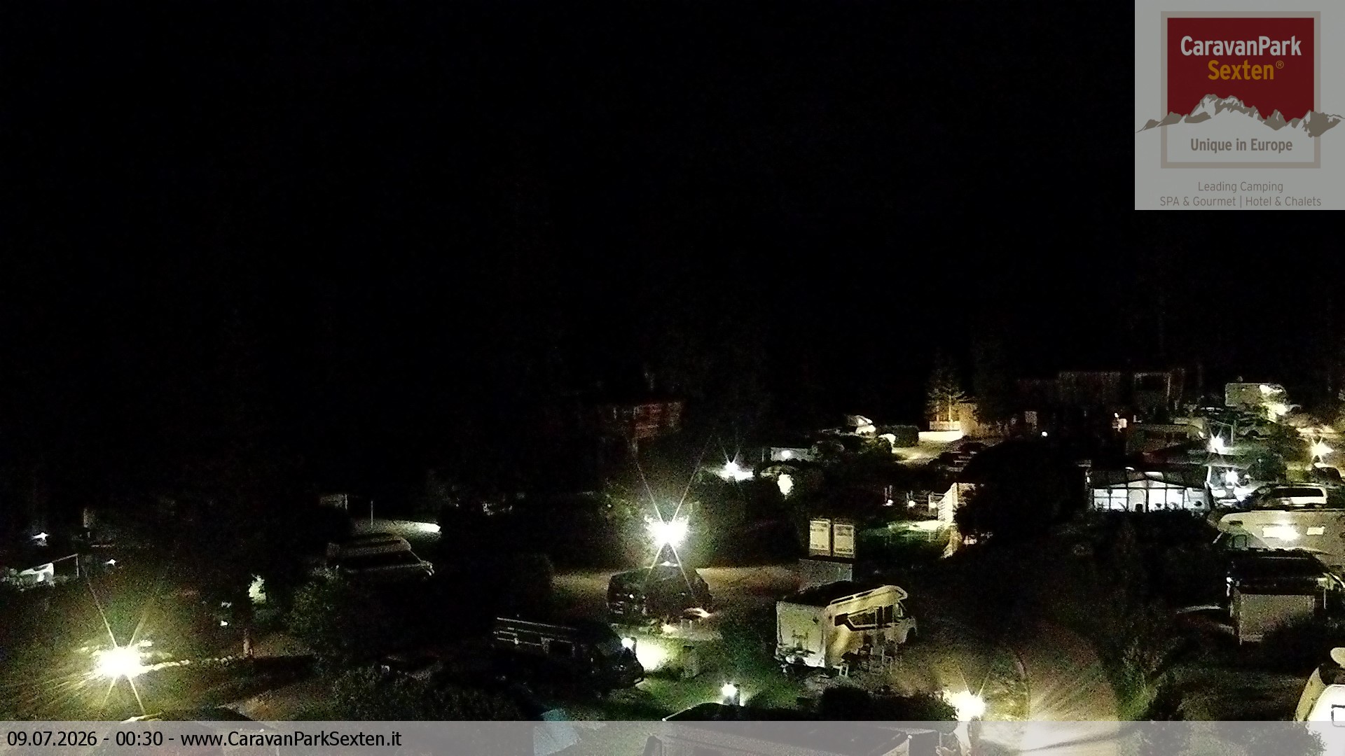 Archiv Foto Webcam Caravanpark in Sexten - Moos