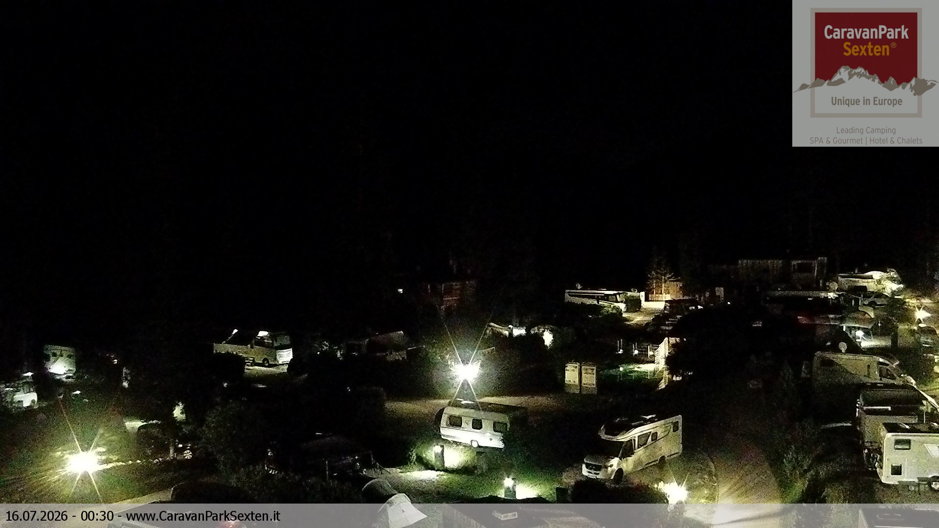 Archiv Foto Webcam Caravanpark in Sexten - Moos