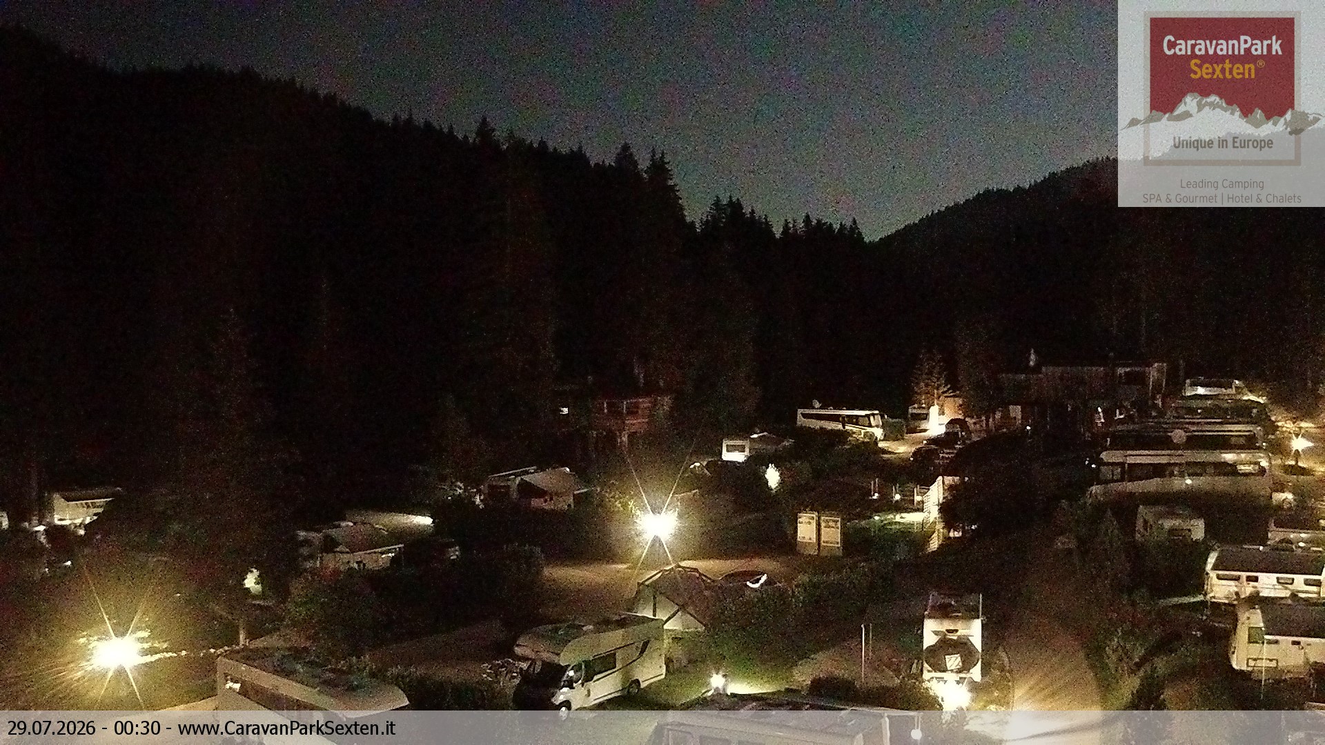 Archiv Foto Webcam Caravanpark in Sexten - Moos