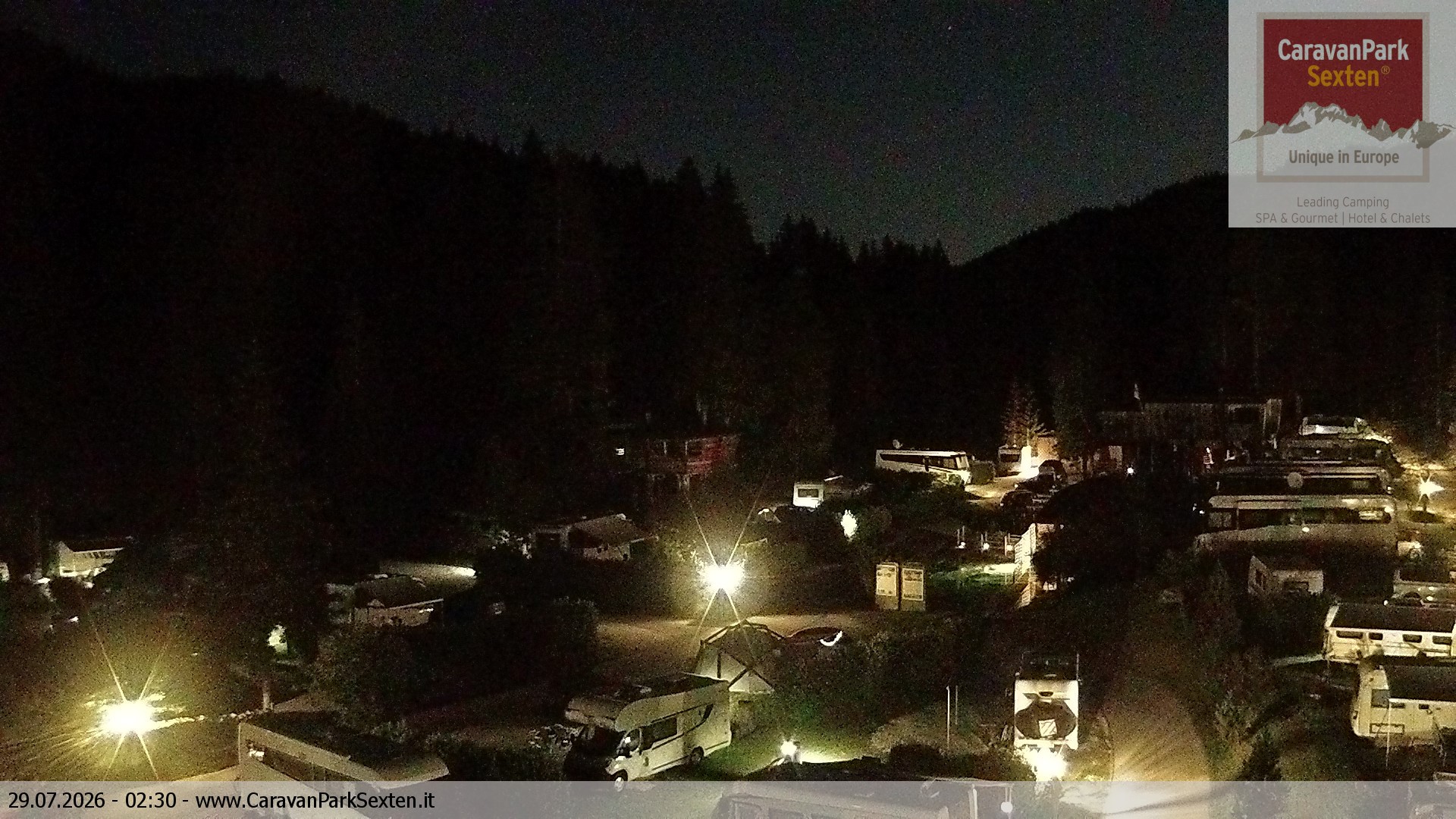 Archiv Foto Webcam Caravanpark in Sexten - Moos