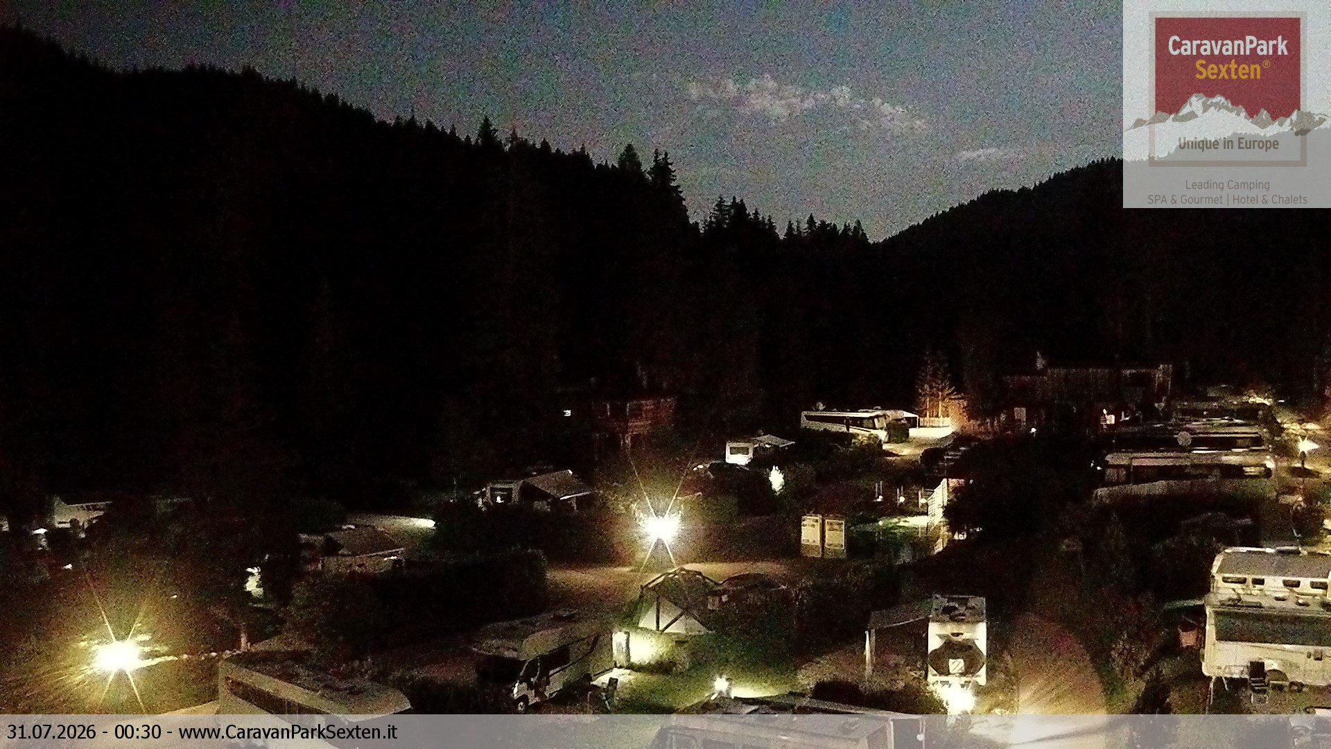 Archived image Webcam Sexten-Moos: caravanpark