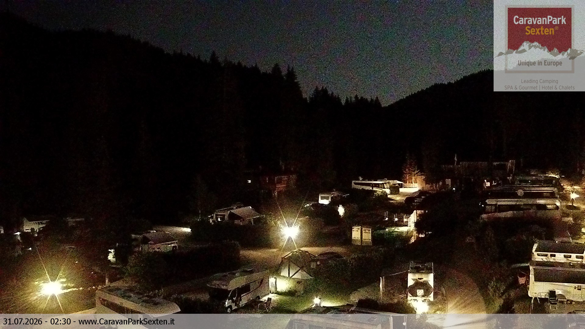 Archived image Webcam Sexten-Moos: caravanpark