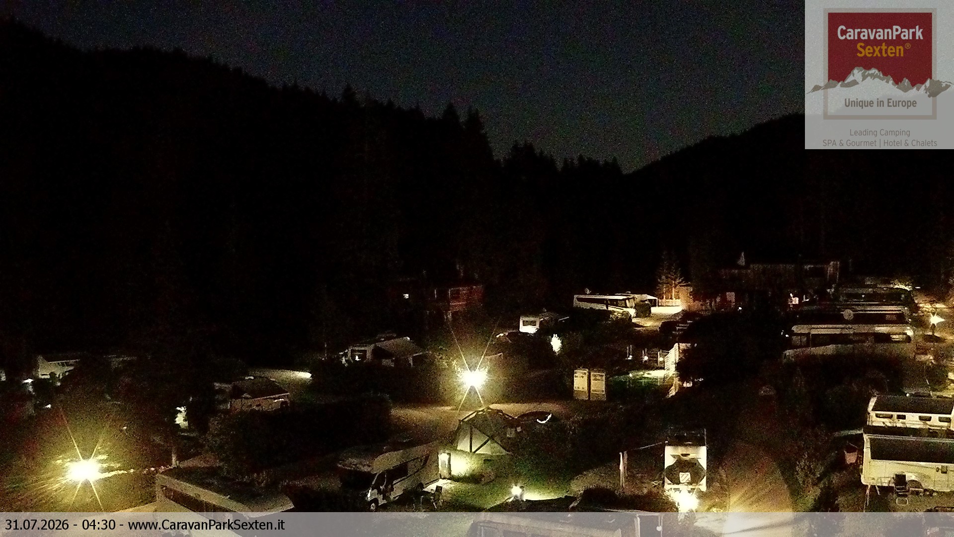 Archived image Webcam Sexten-Moos: caravanpark