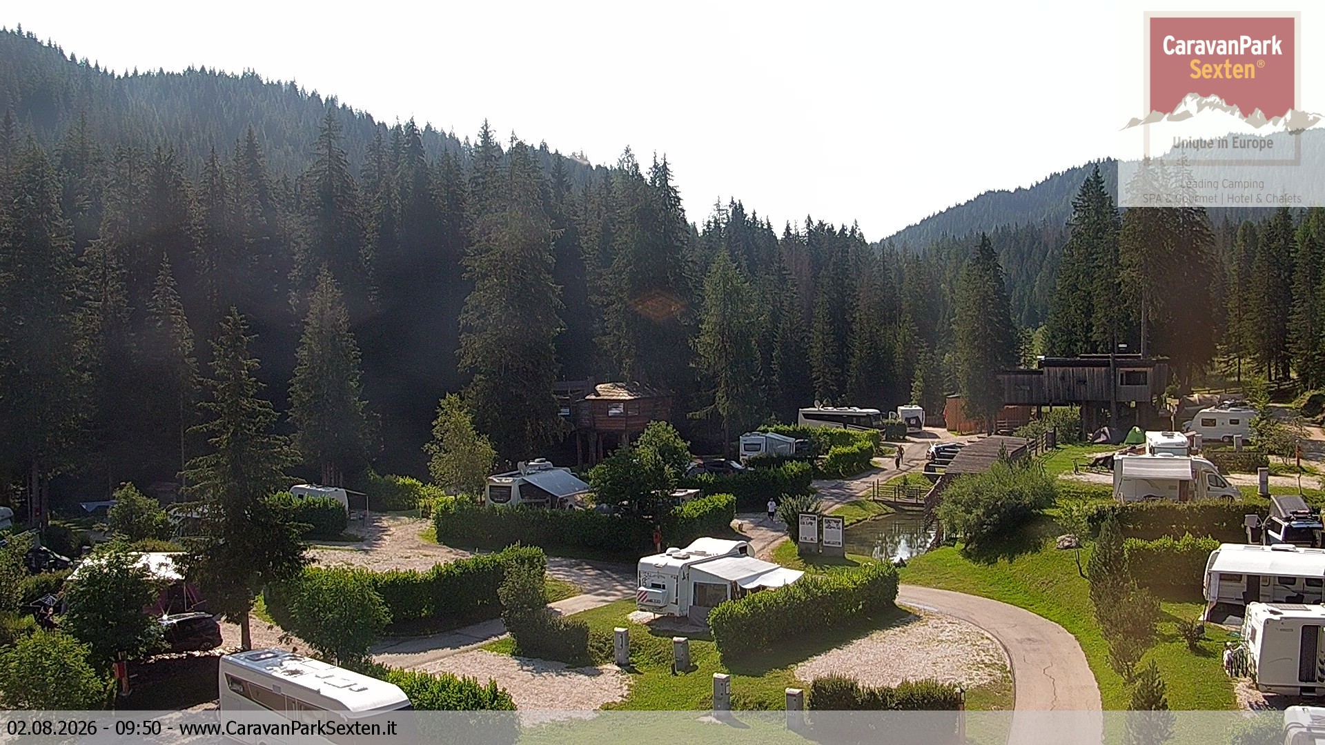 Archiv Foto Webcam Caravanpark in Sexten - Moos
