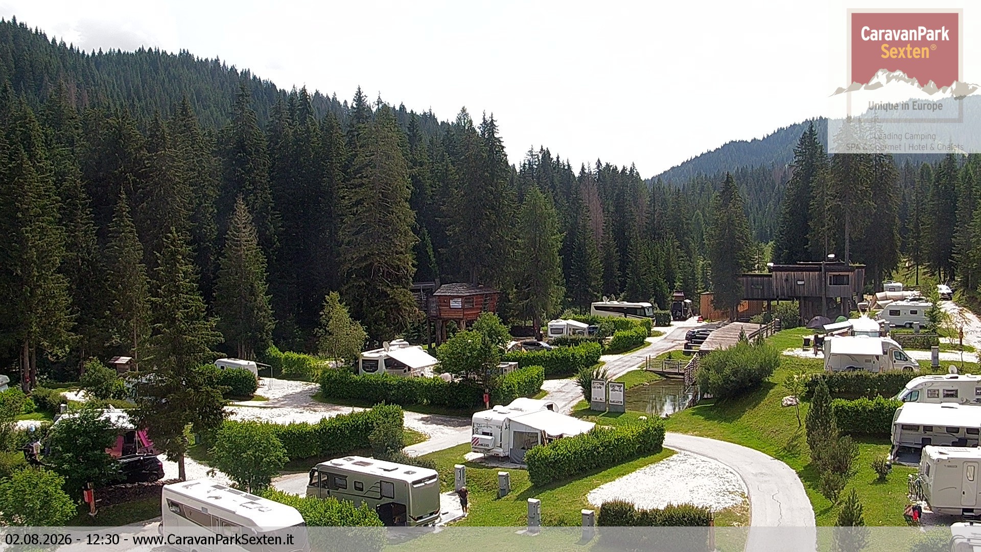 Archiv Foto Webcam Caravanpark in Sexten - Moos