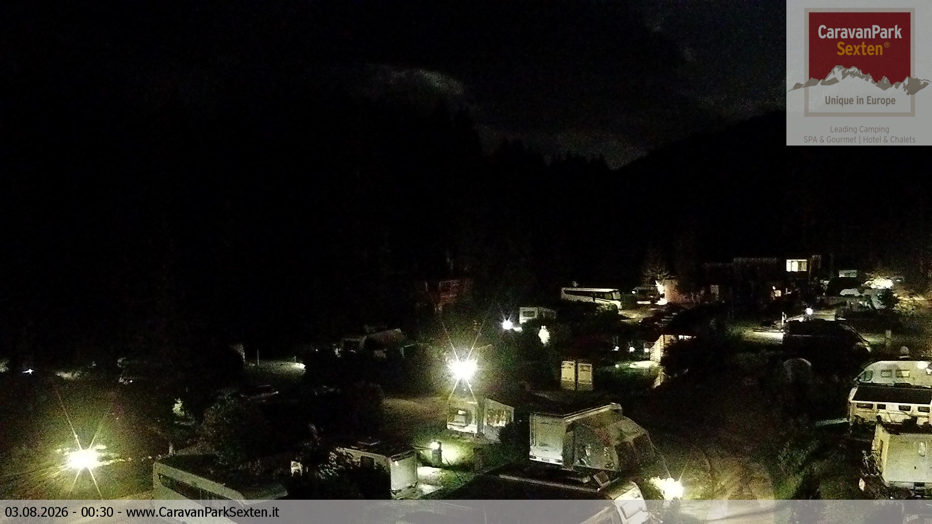 Archiv Foto Webcam Caravanpark in Sexten - Moos