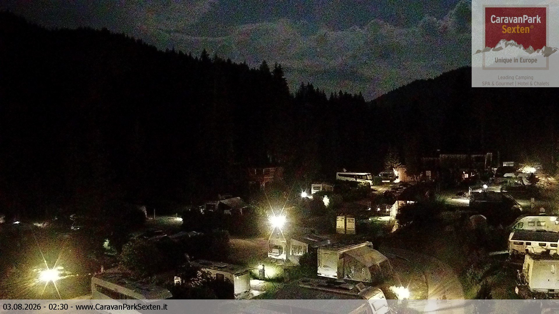 Archiv Foto Webcam Caravanpark in Sexten - Moos