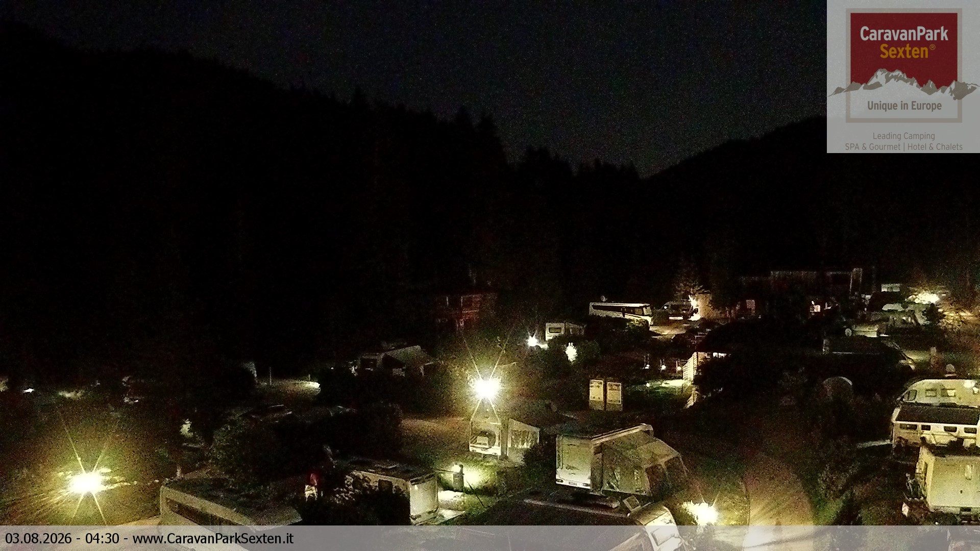 Archiv Foto Webcam Caravanpark in Sexten - Moos