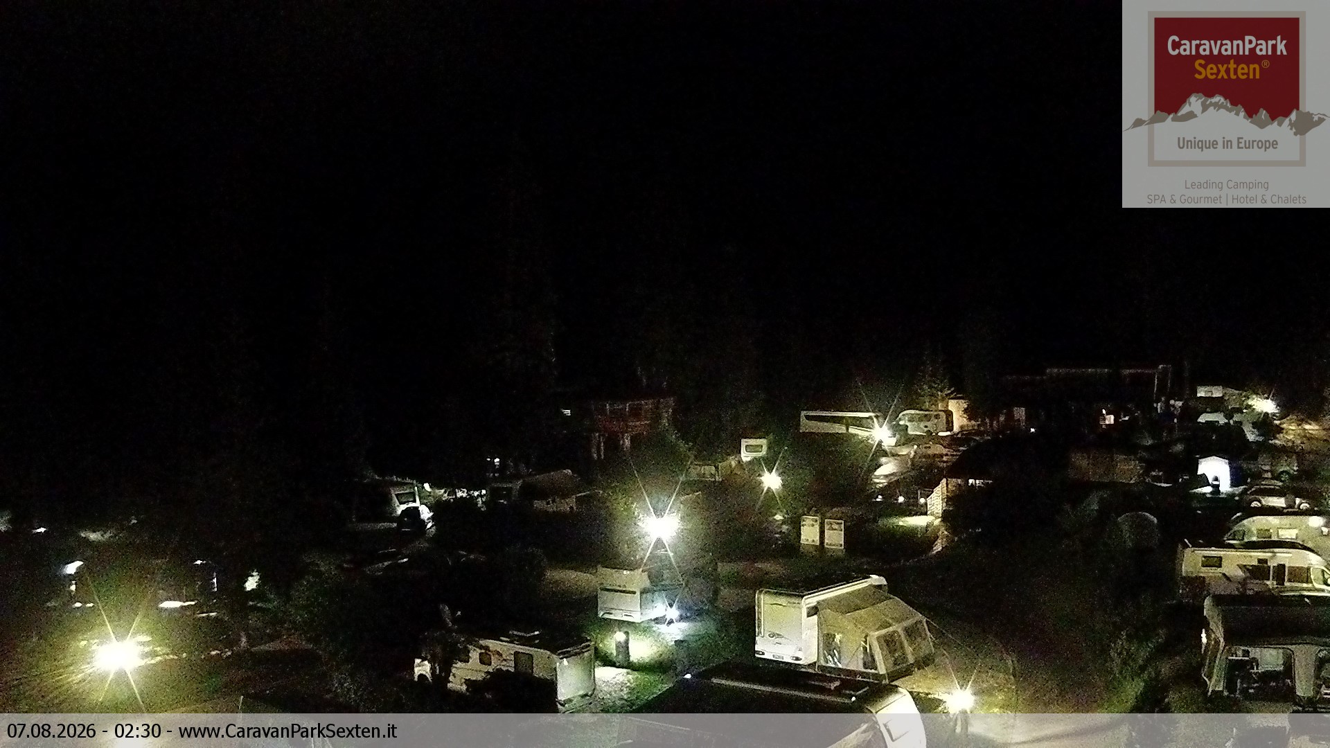 Archiv Foto Webcam Caravanpark in Sexten - Moos