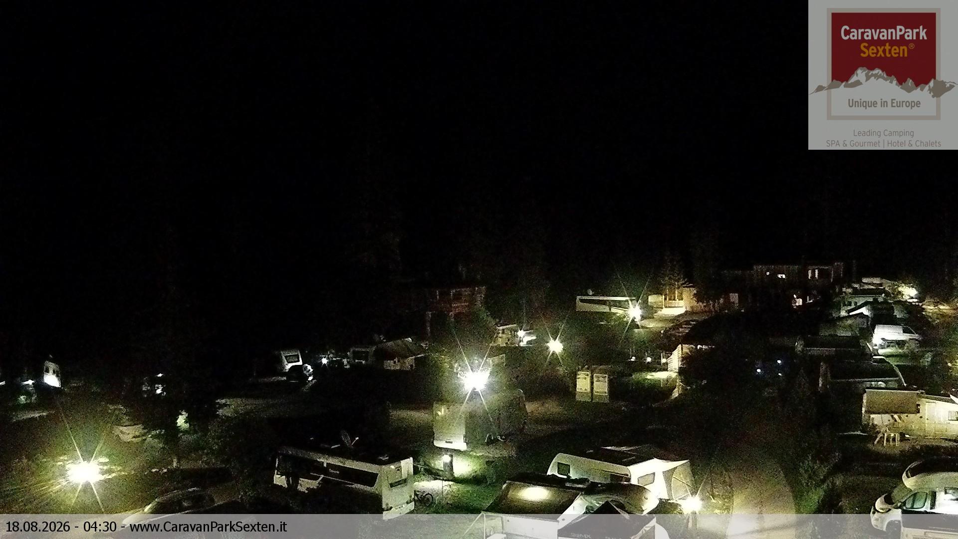 Archived image Webcam Sexten-Moos: caravanpark