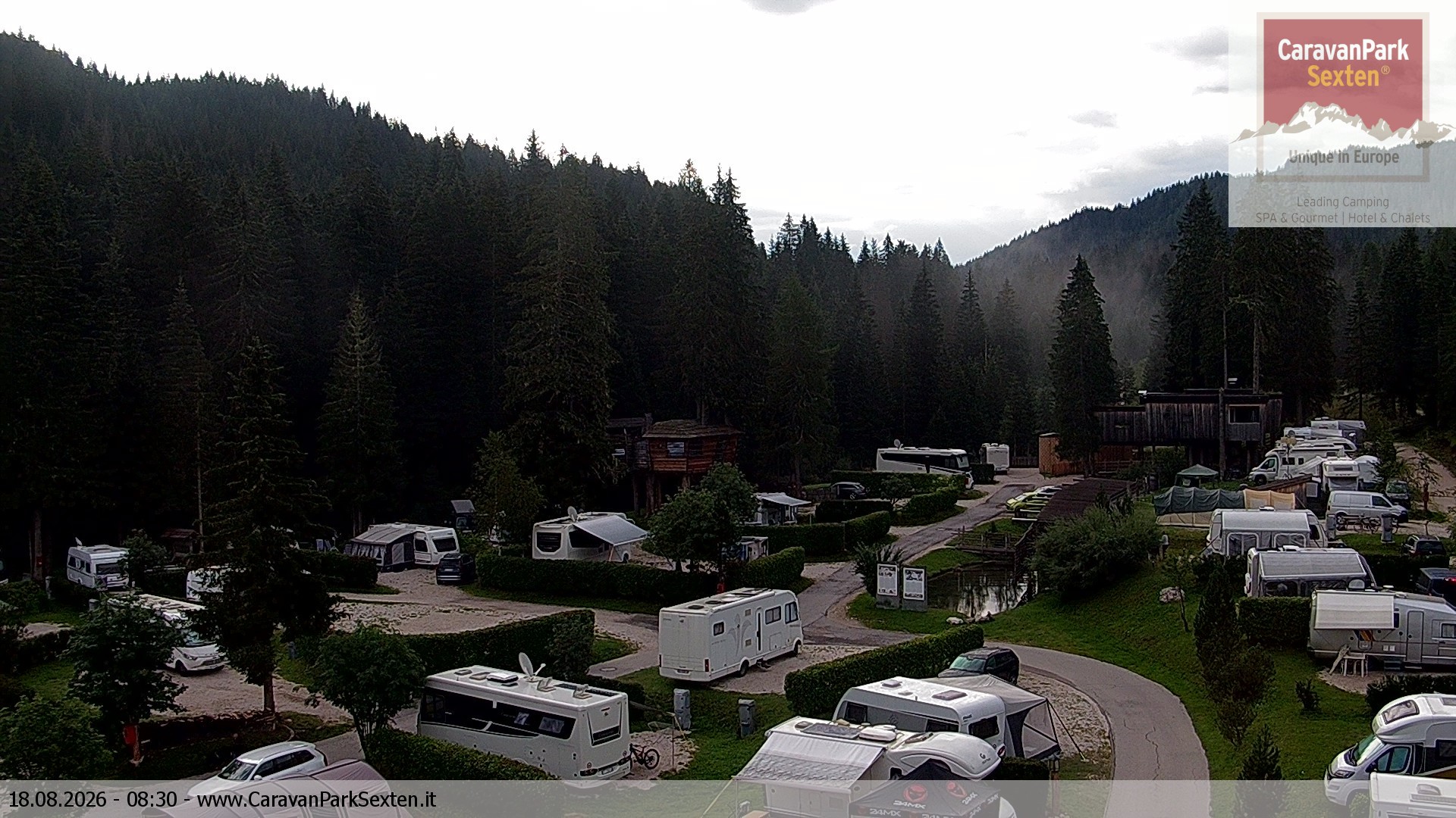 Archived image Webcam Sexten-Moos: caravanpark