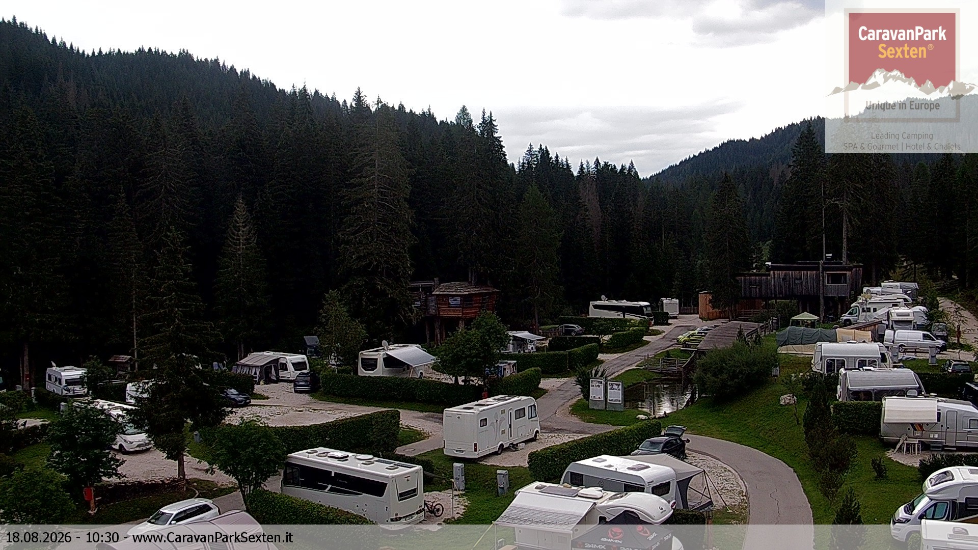 Archived image Webcam Sexten-Moos: caravanpark