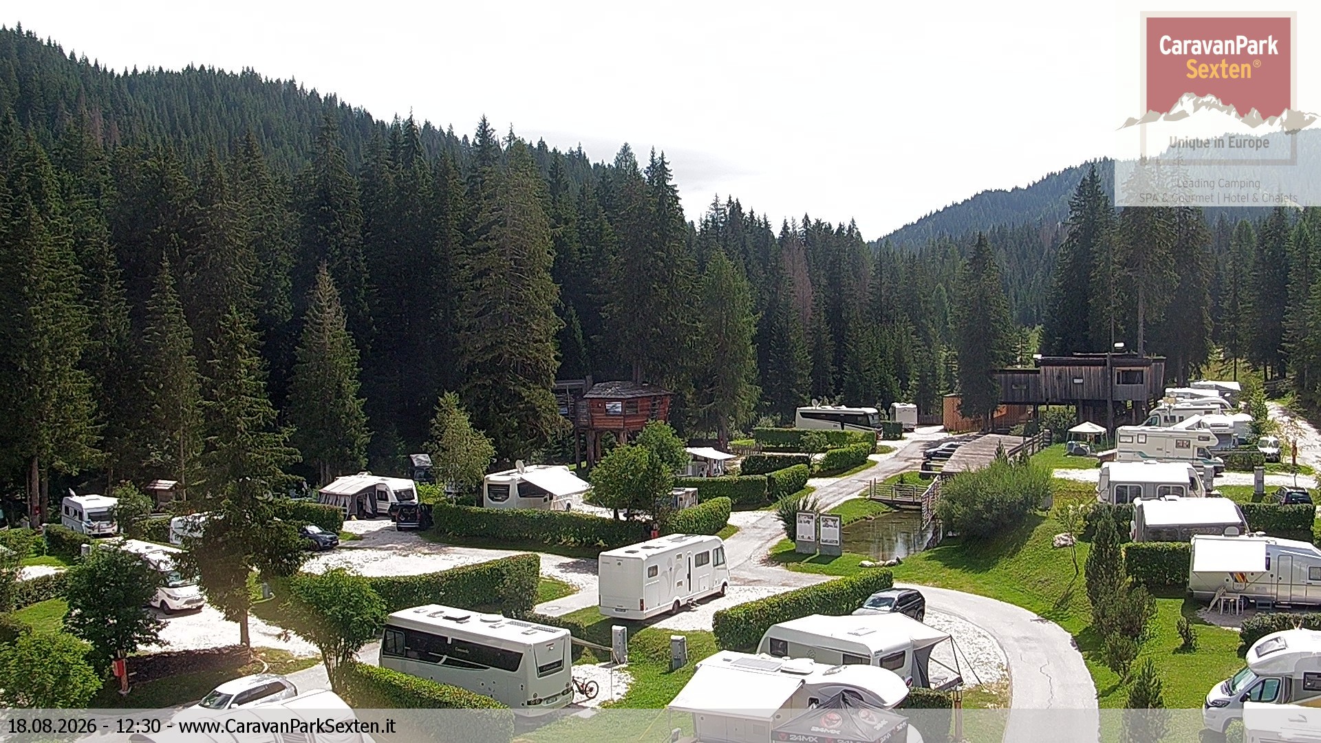 Archived image Webcam Sexten-Moos: caravanpark