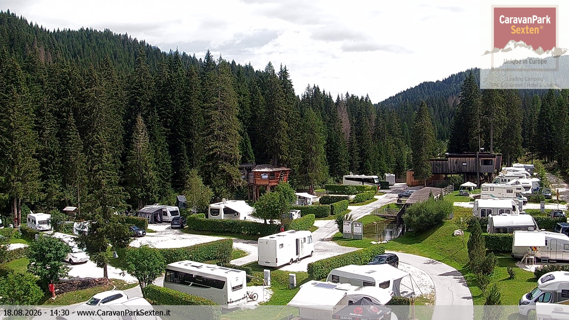 Archived image Webcam Sexten-Moos: caravanpark