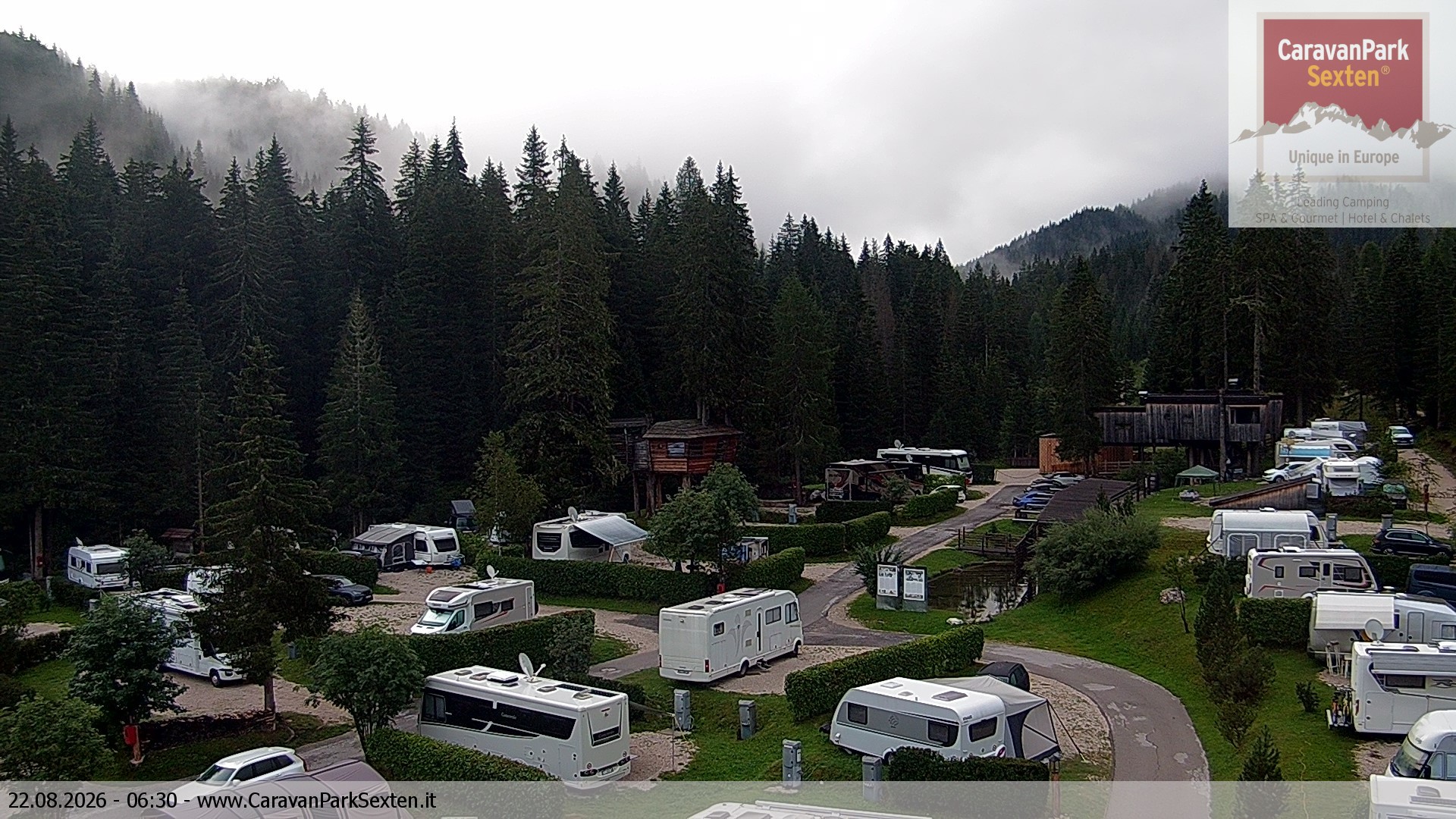 Archived image Webcam Sexten-Moos: caravanpark
