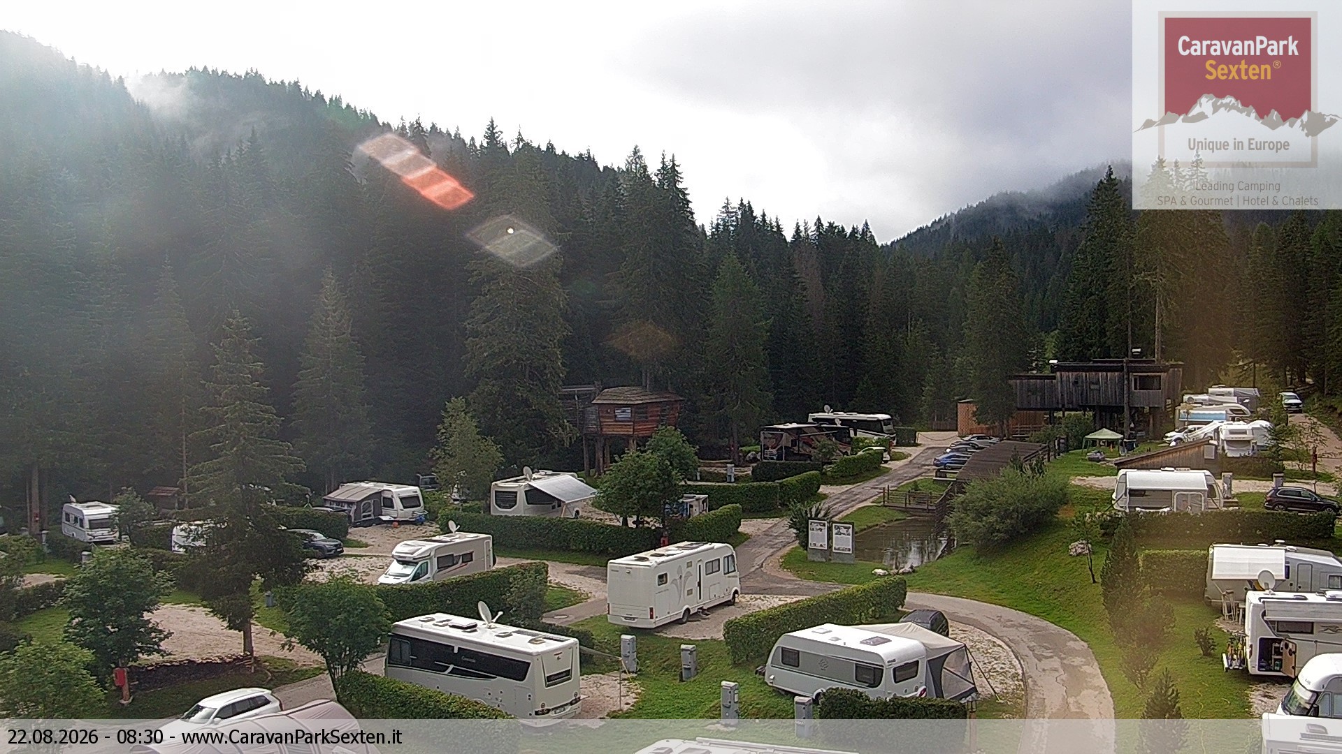 Archived image Webcam Sexten-Moos: caravanpark