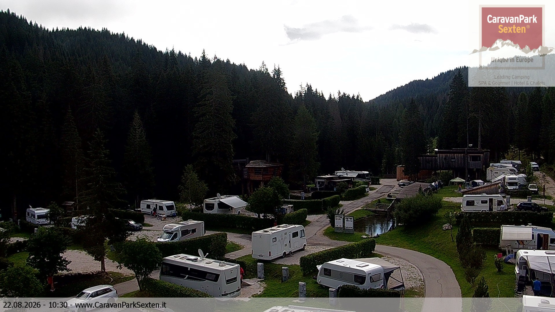 Archived image Webcam Sexten-Moos: caravanpark