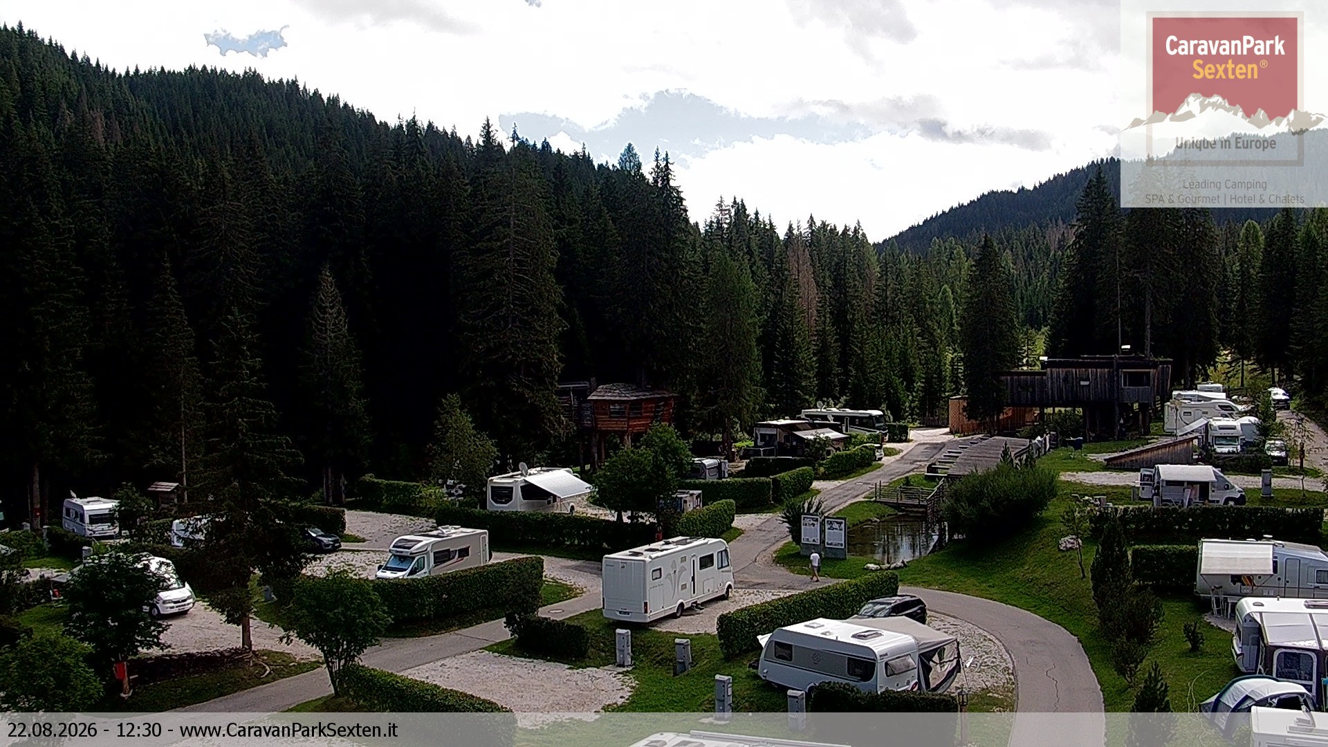 Archived image Webcam Sexten-Moos: caravanpark