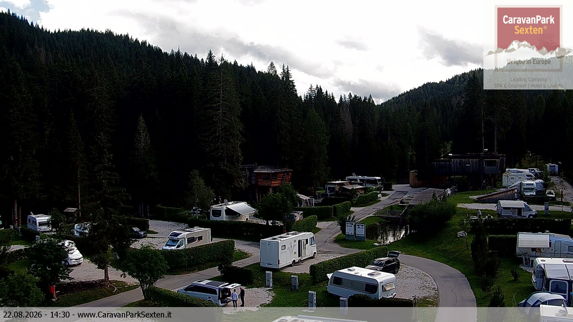 Archived image Webcam Sexten-Moos: caravanpark